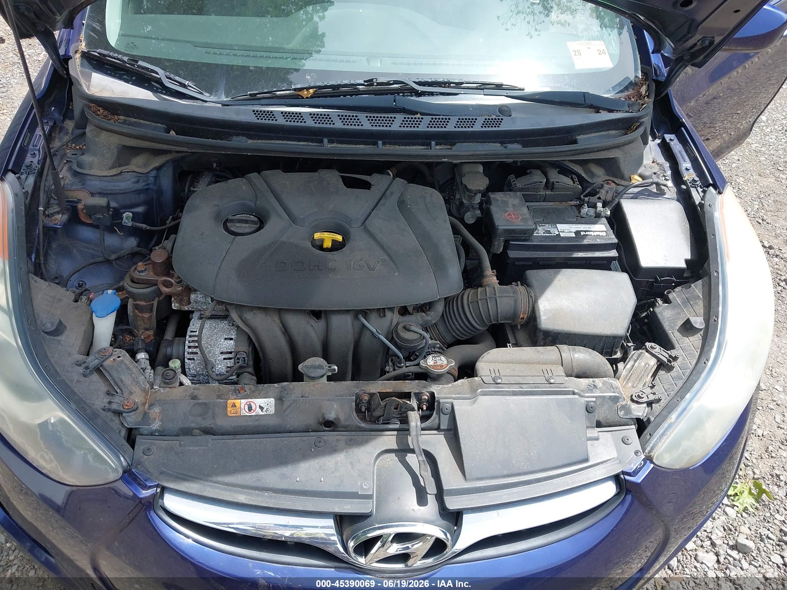 2013 Hyundai Elantra Gls Blue vin: 5NPDH4AE3DH347584