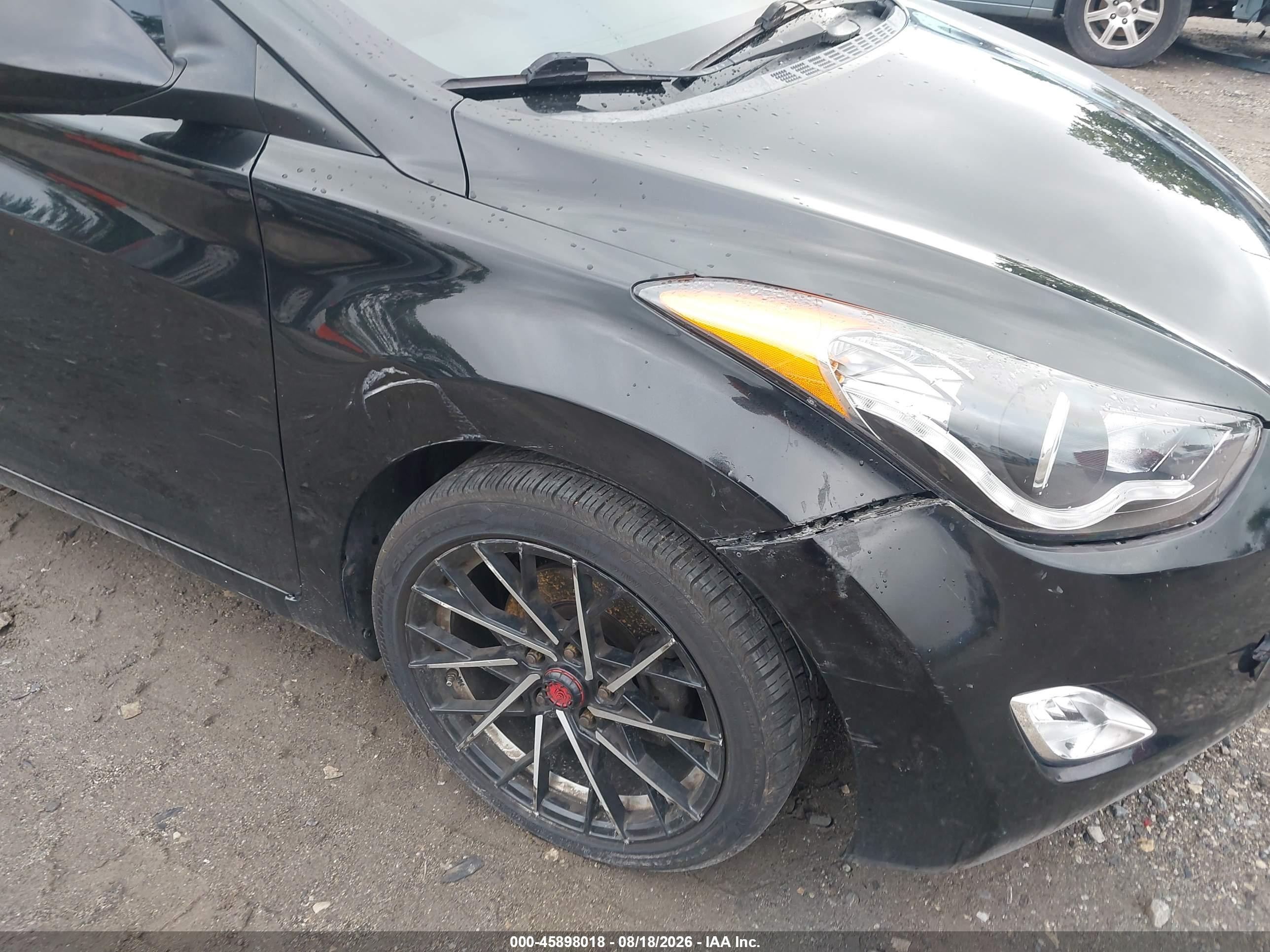 2013 Hyundai Elantra Gls/limited Black vin: 5NPDH4AE3DH357113