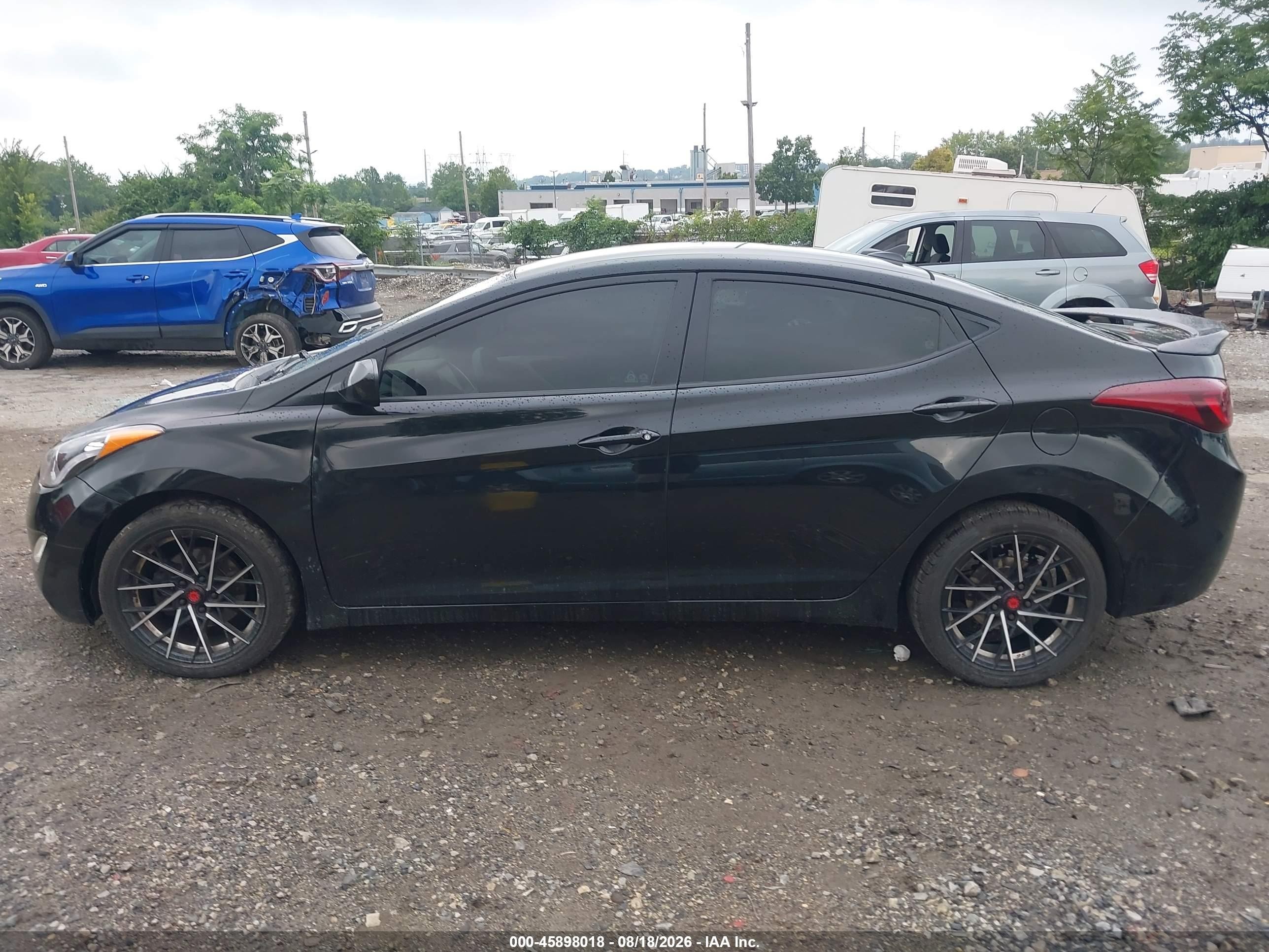 2013 Hyundai Elantra Gls/limited Black vin: 5NPDH4AE3DH357113