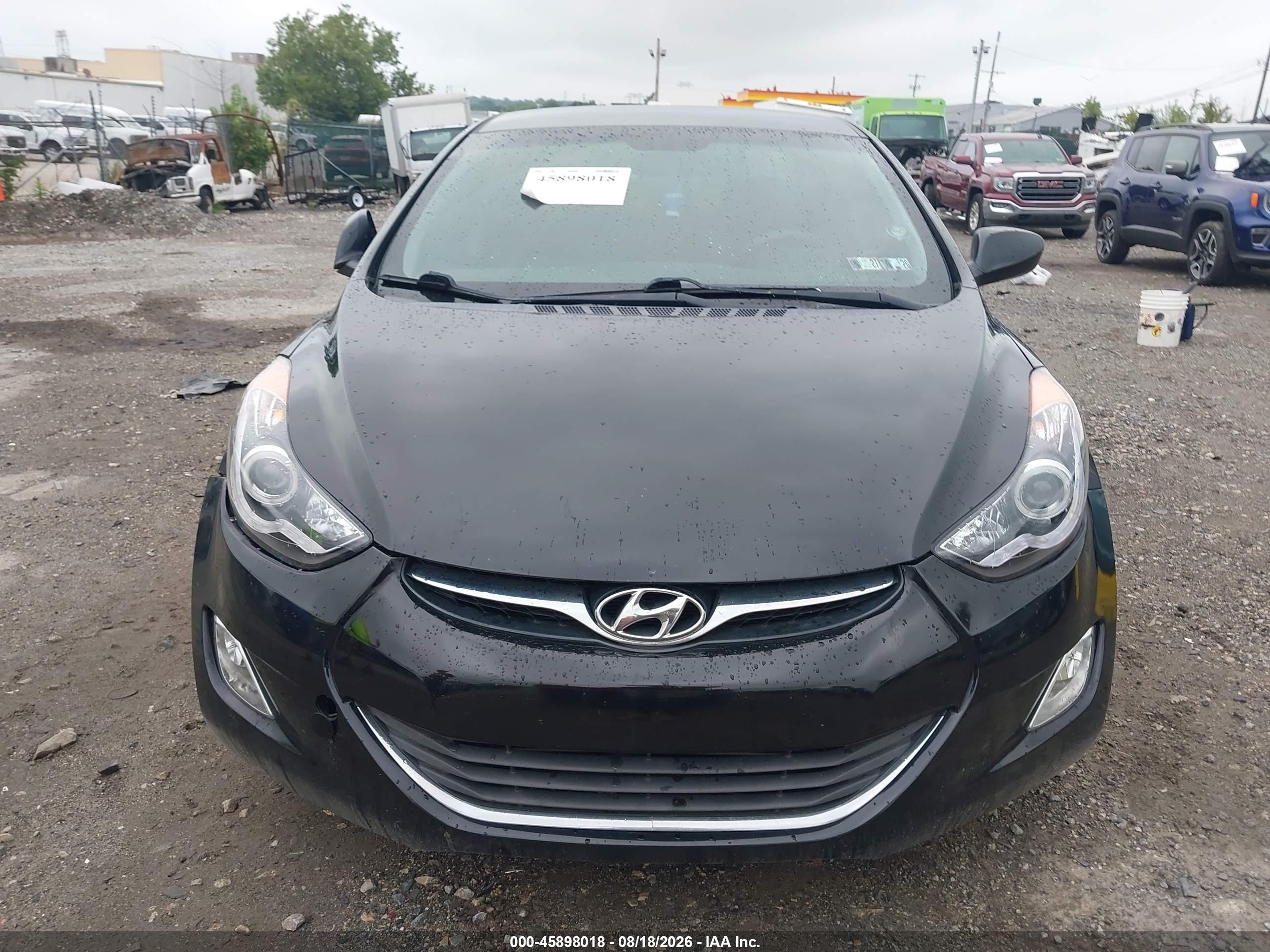 2013 Hyundai Elantra Gls/limited Black vin: 5NPDH4AE3DH357113