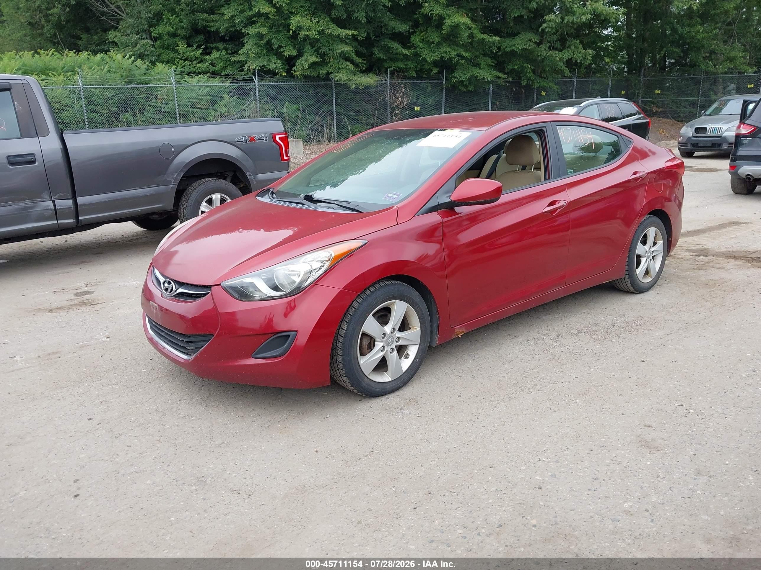 2013 Hyundai Elantra Gls Maroon vin: 5NPDH4AE3DH357838