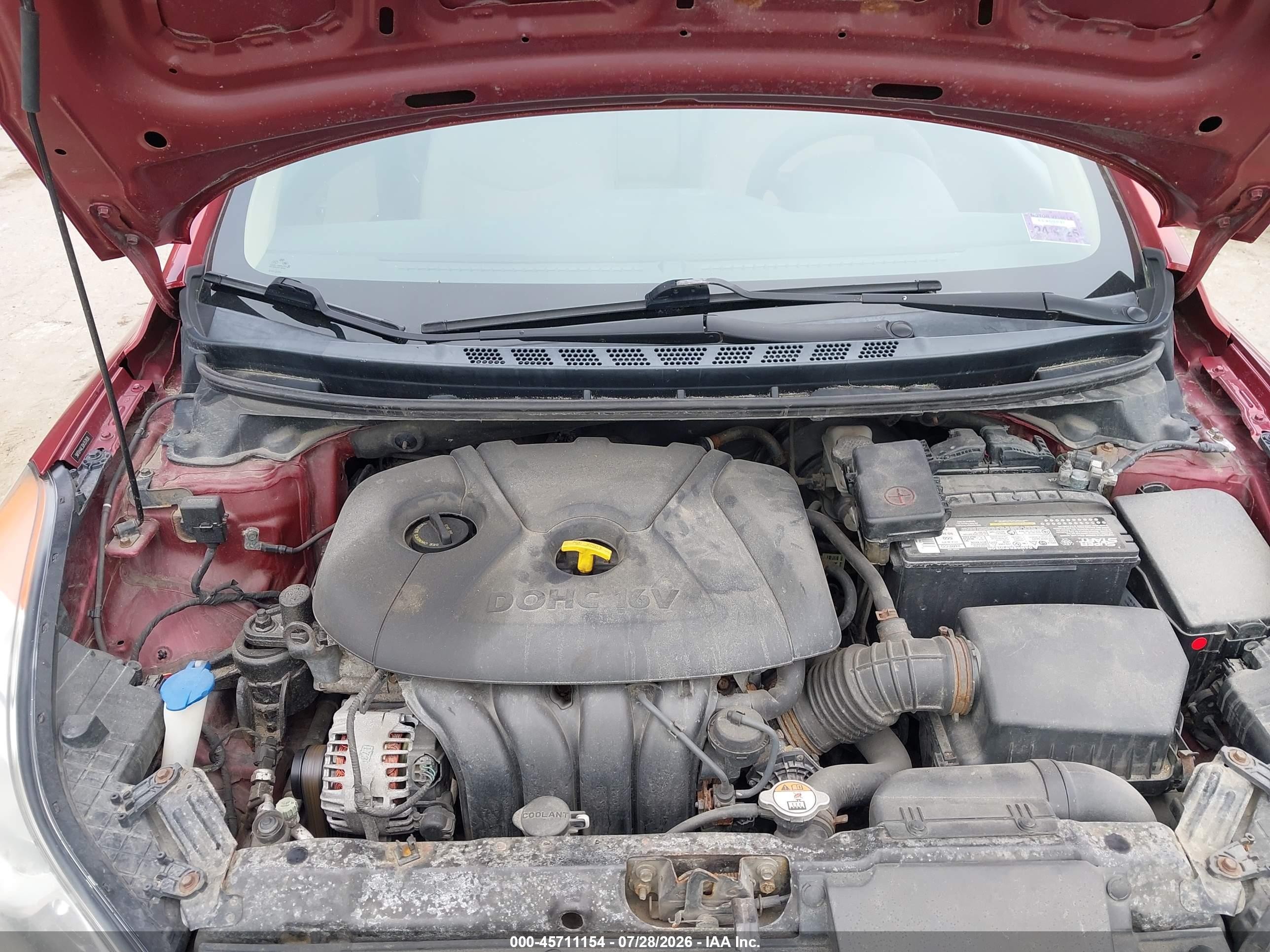 2013 Hyundai Elantra Gls Maroon vin: 5NPDH4AE3DH357838