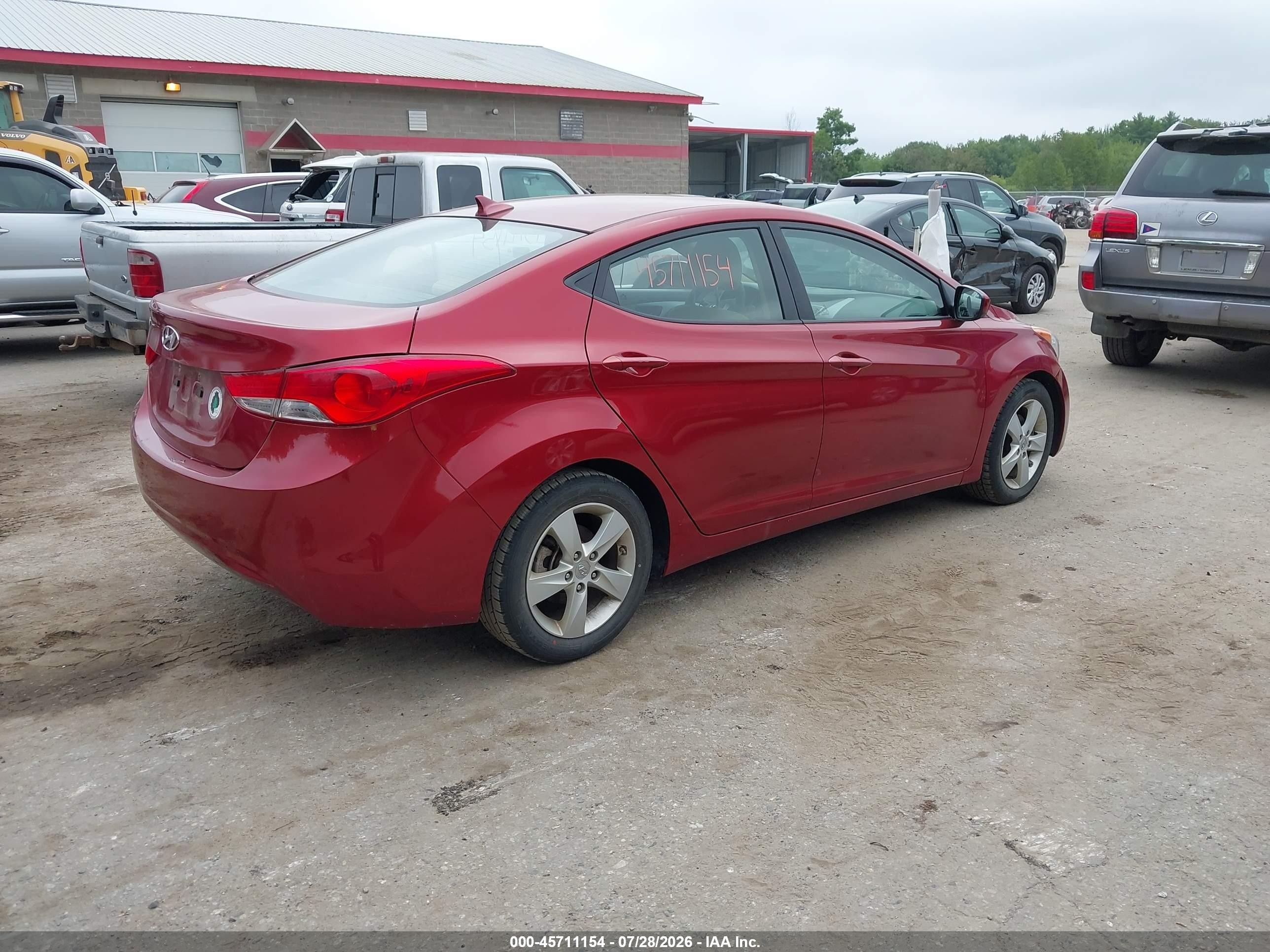 2013 Hyundai Elantra Gls Maroon vin: 5NPDH4AE3DH357838
