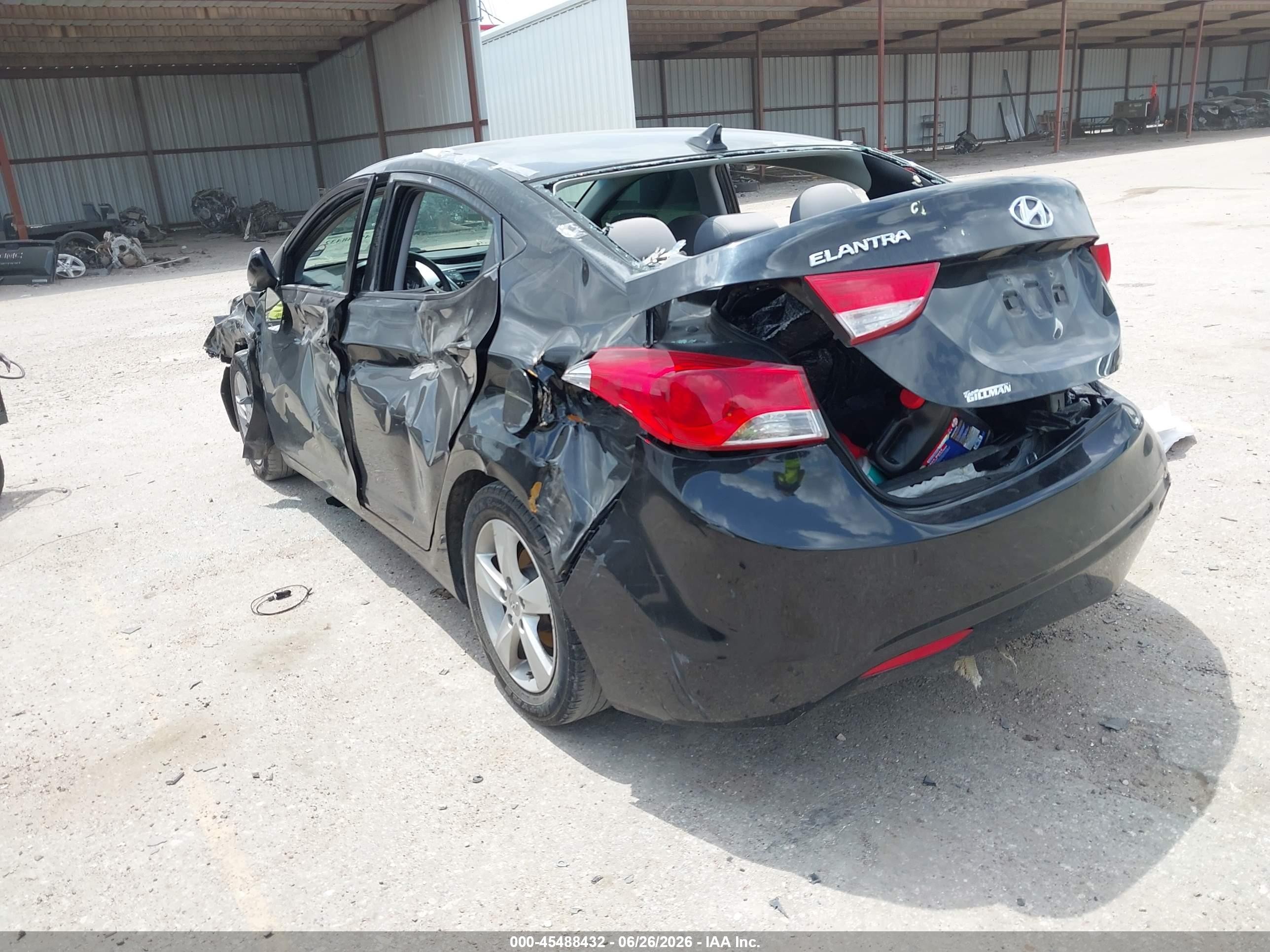 2013 Hyundai Elantra Gls Black vin: 5NPDH4AE3DH366877