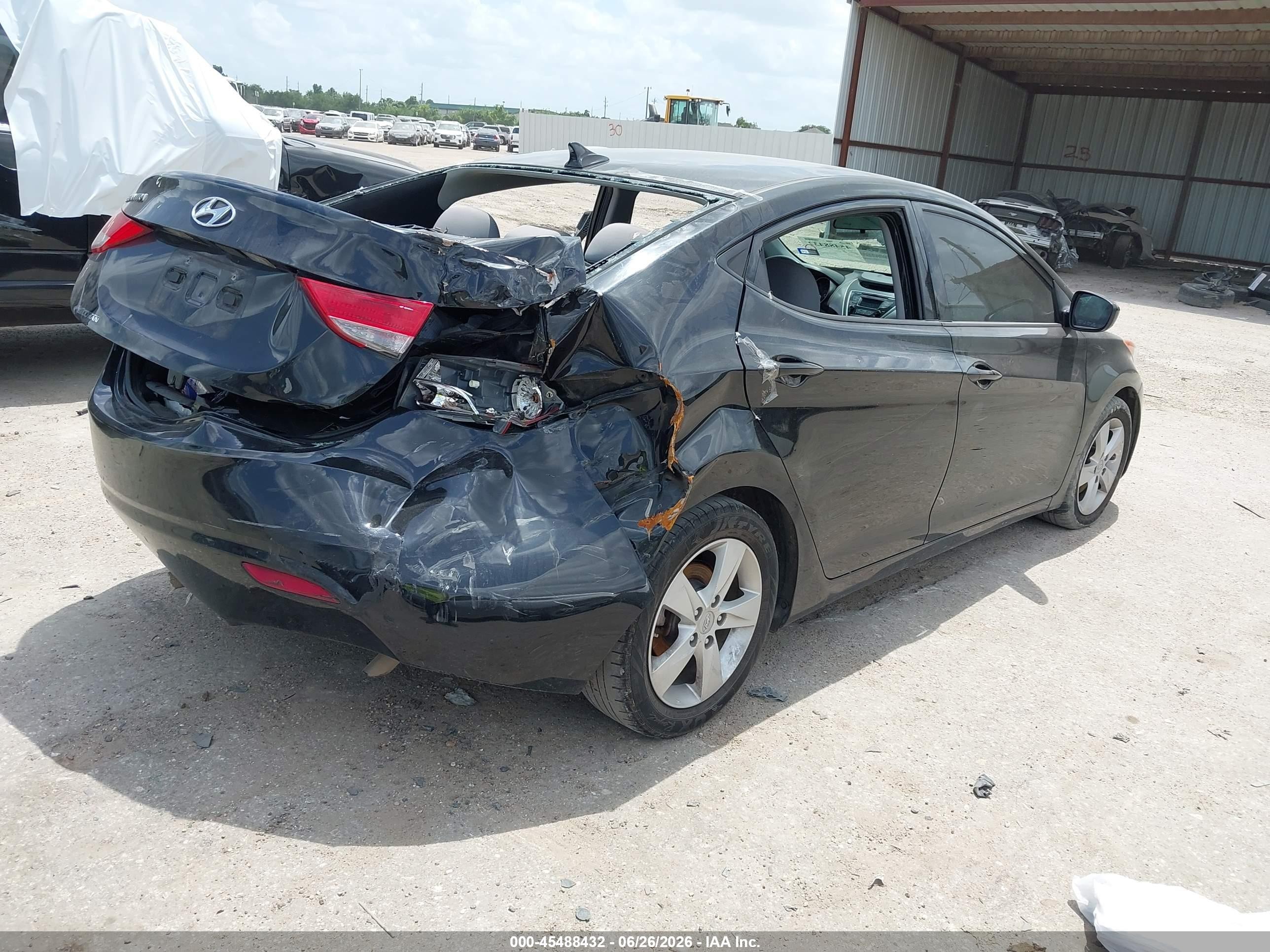 2013 Hyundai Elantra Gls Black vin: 5NPDH4AE3DH366877