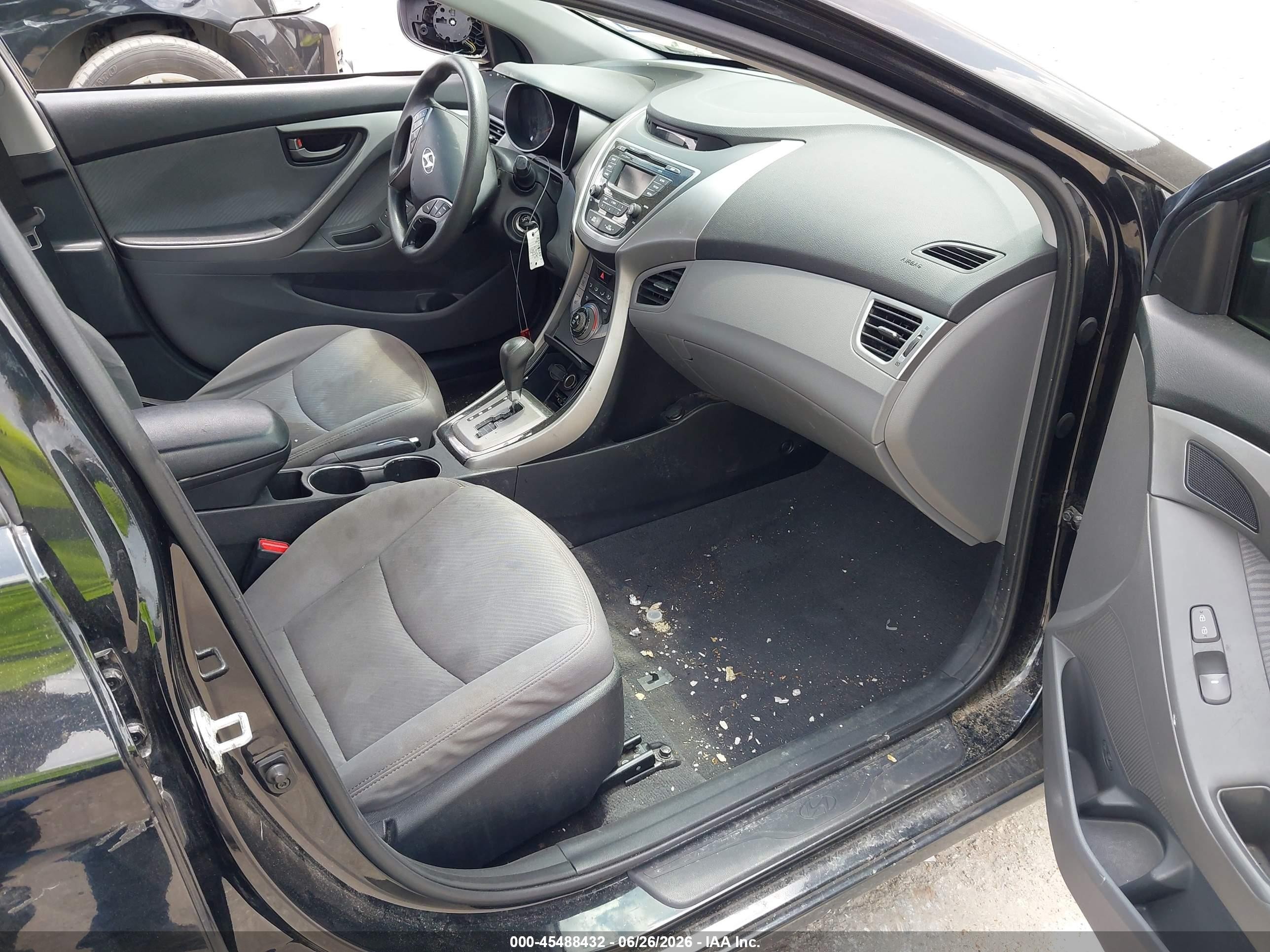2013 Hyundai Elantra Gls Black vin: 5NPDH4AE3DH366877