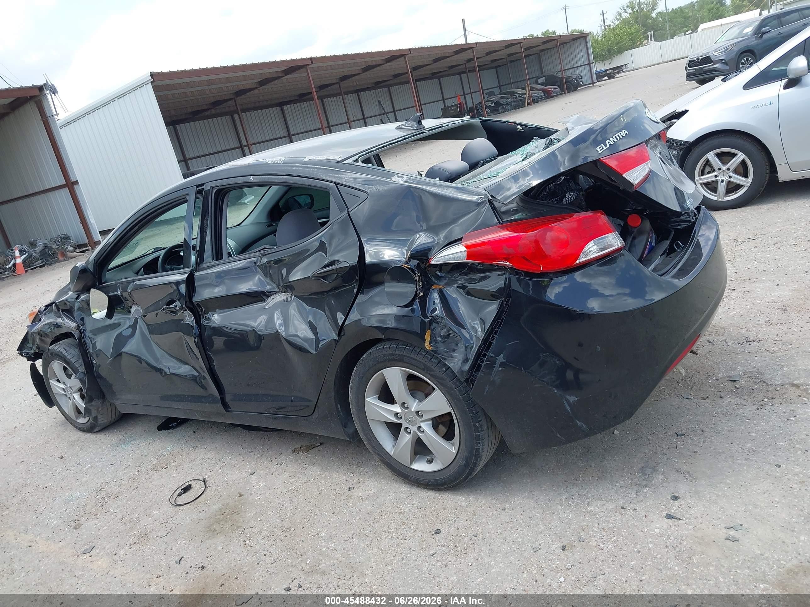 2013 Hyundai Elantra Gls Black vin: 5NPDH4AE3DH366877