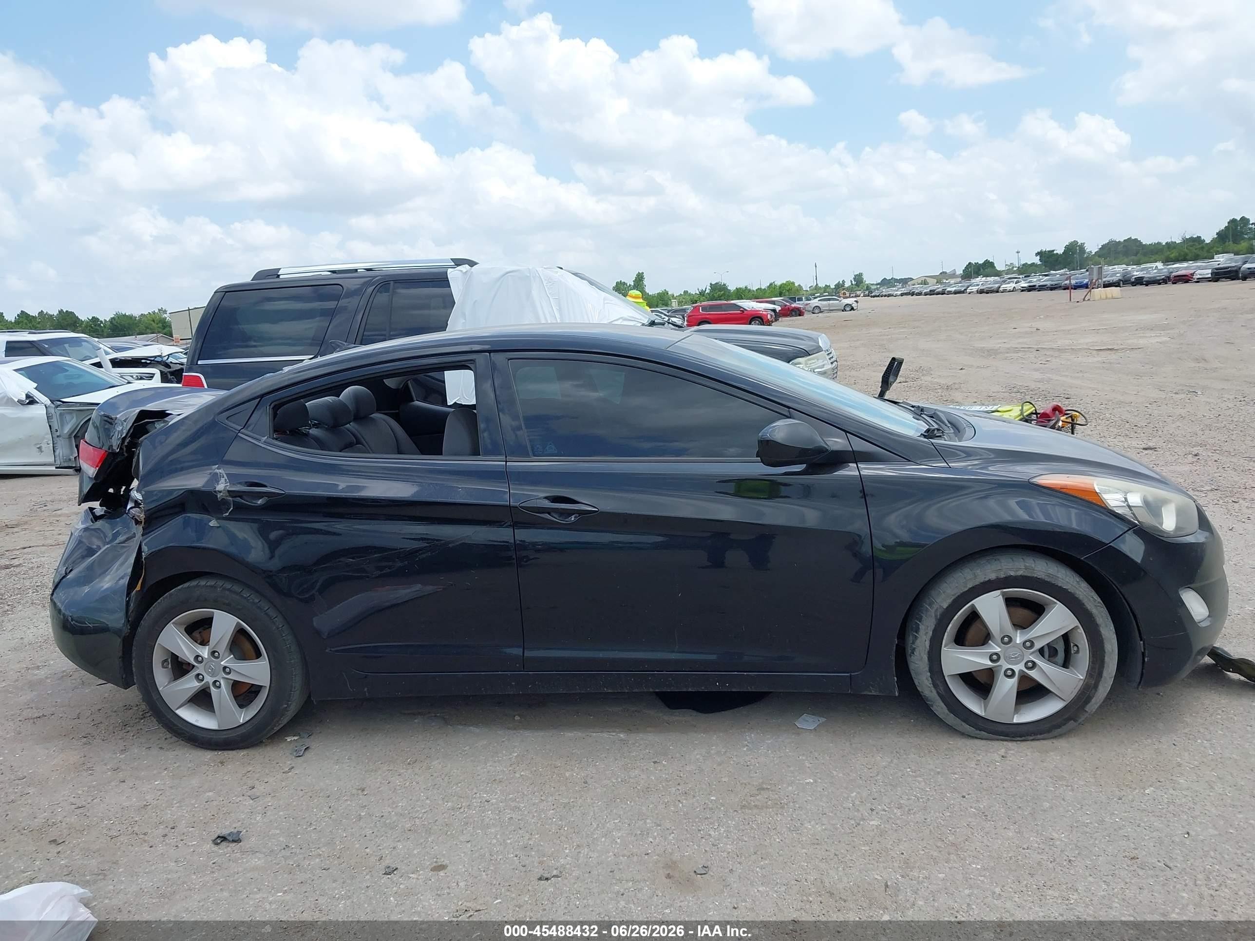 2013 Hyundai Elantra Gls Black vin: 5NPDH4AE3DH366877