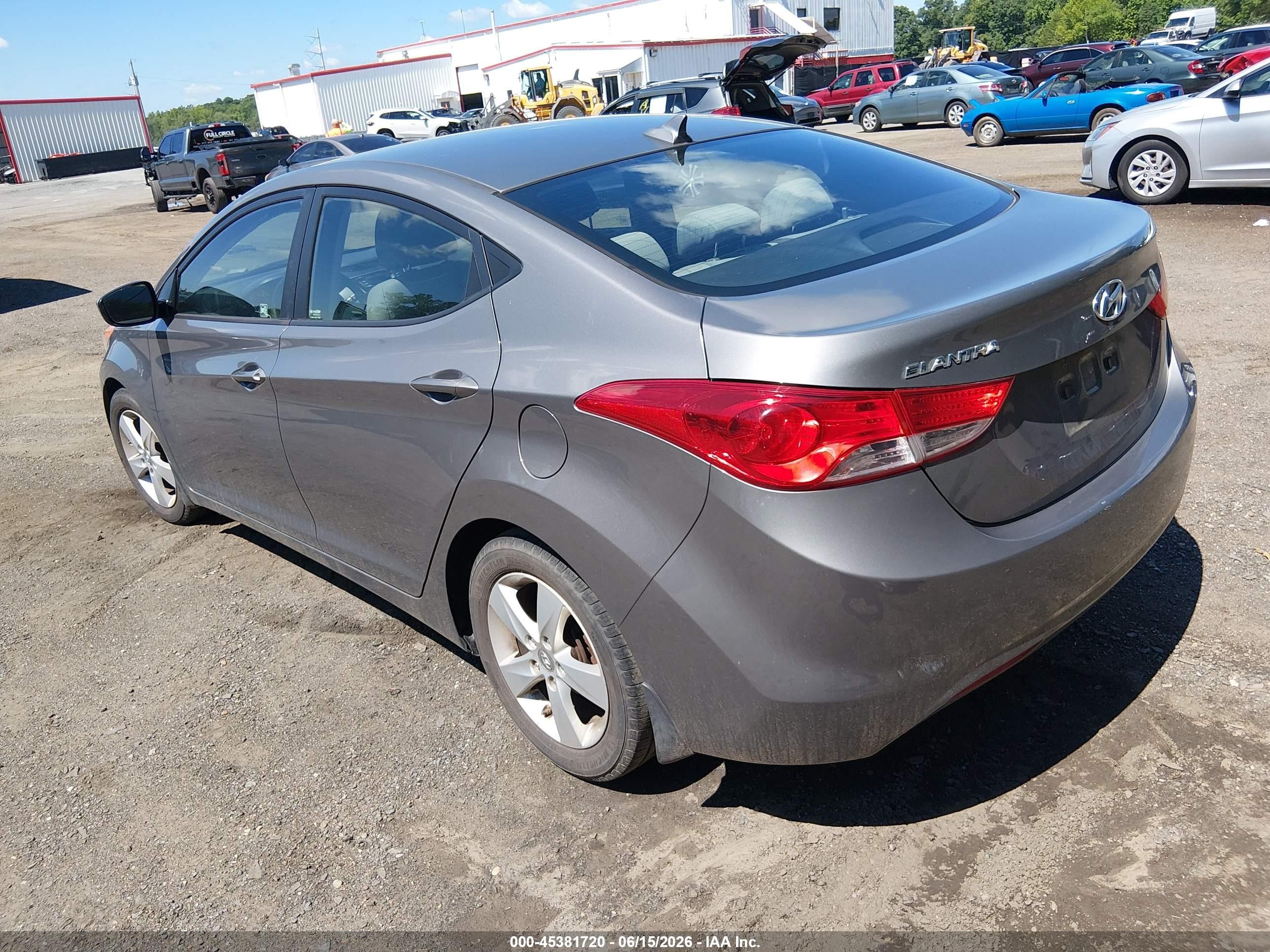 2013 Hyundai Elantra Gls Gray vin: 5NPDH4AE3DH368838