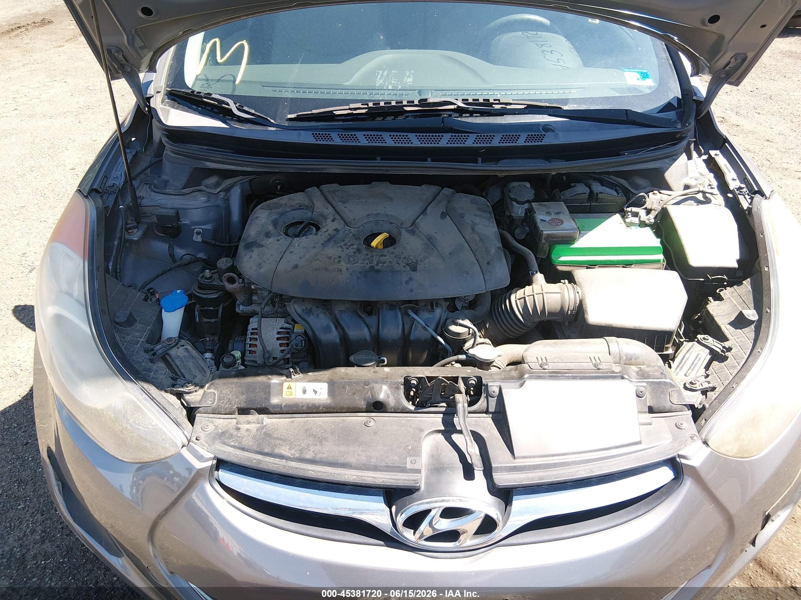 2013 Hyundai Elantra Gls Gray vin: 5NPDH4AE3DH368838