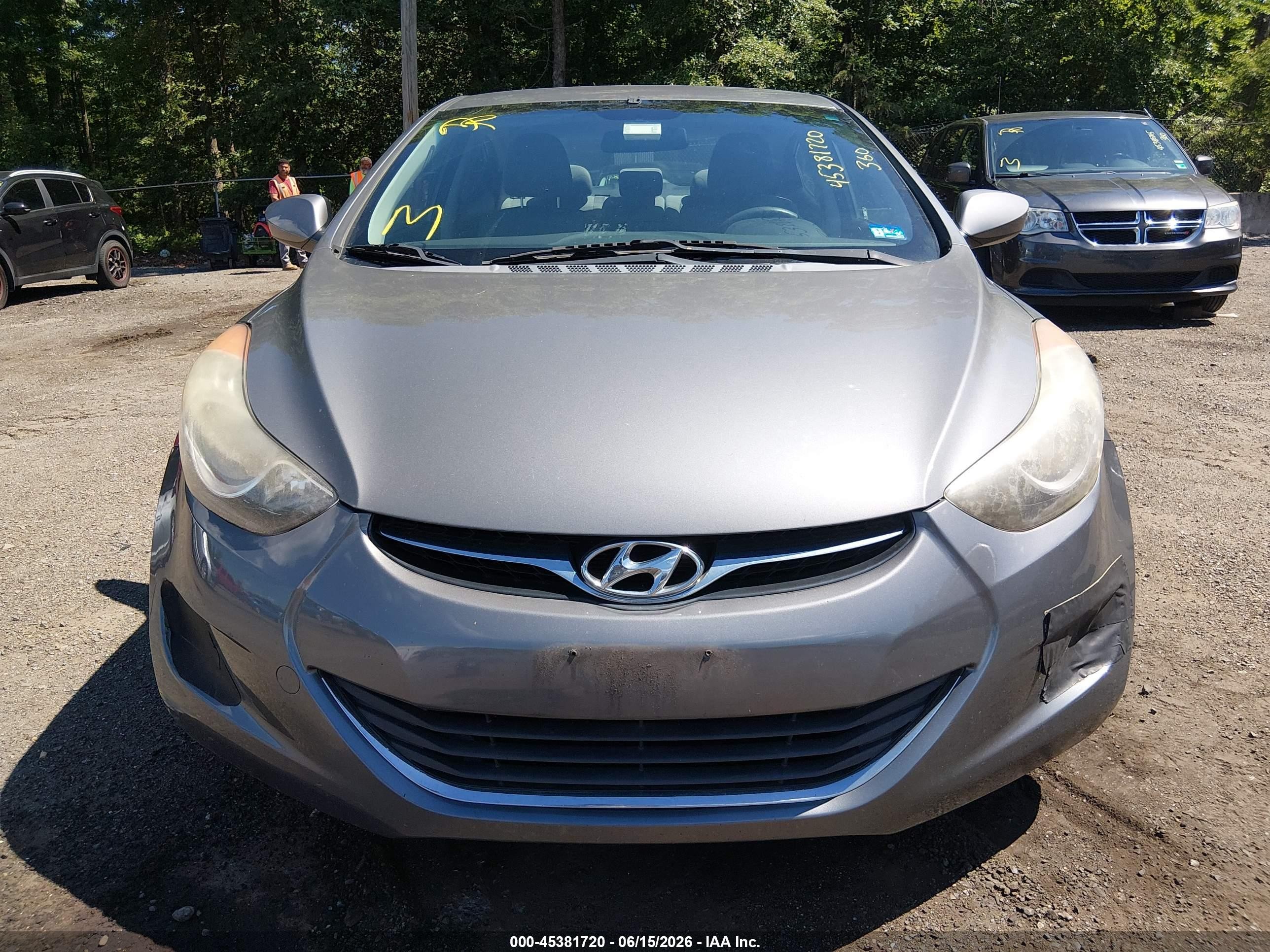 2013 Hyundai Elantra Gls Gray vin: 5NPDH4AE3DH368838