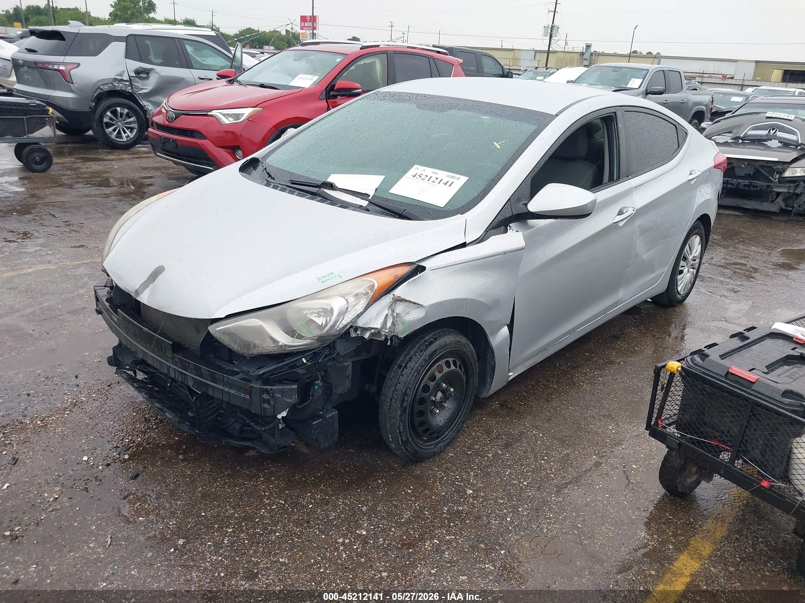 2013 Hyundai Elantra Gls Gray vin: 5NPDH4AE3DH372243