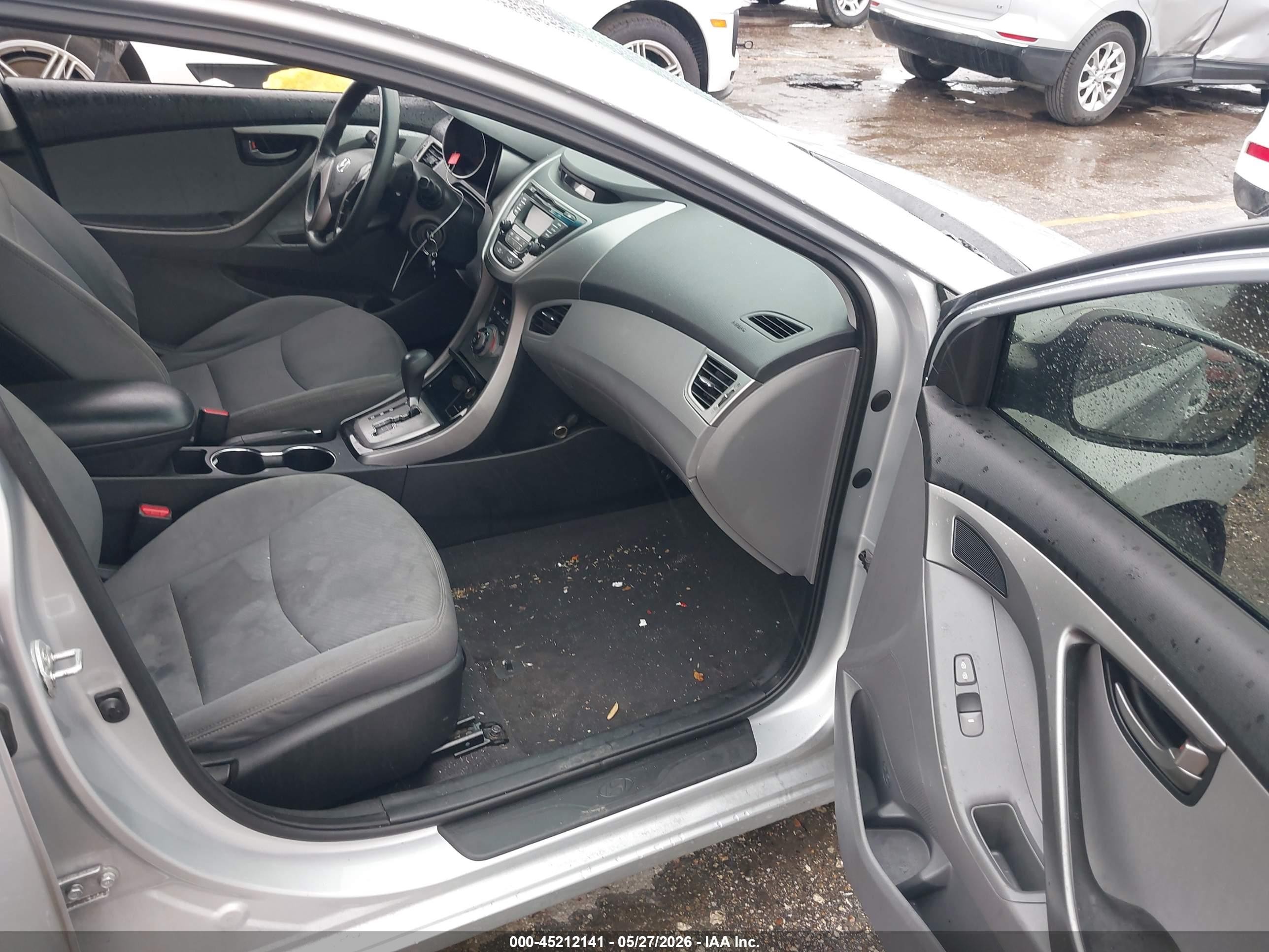 2013 Hyundai Elantra Gls Gray vin: 5NPDH4AE3DH372243