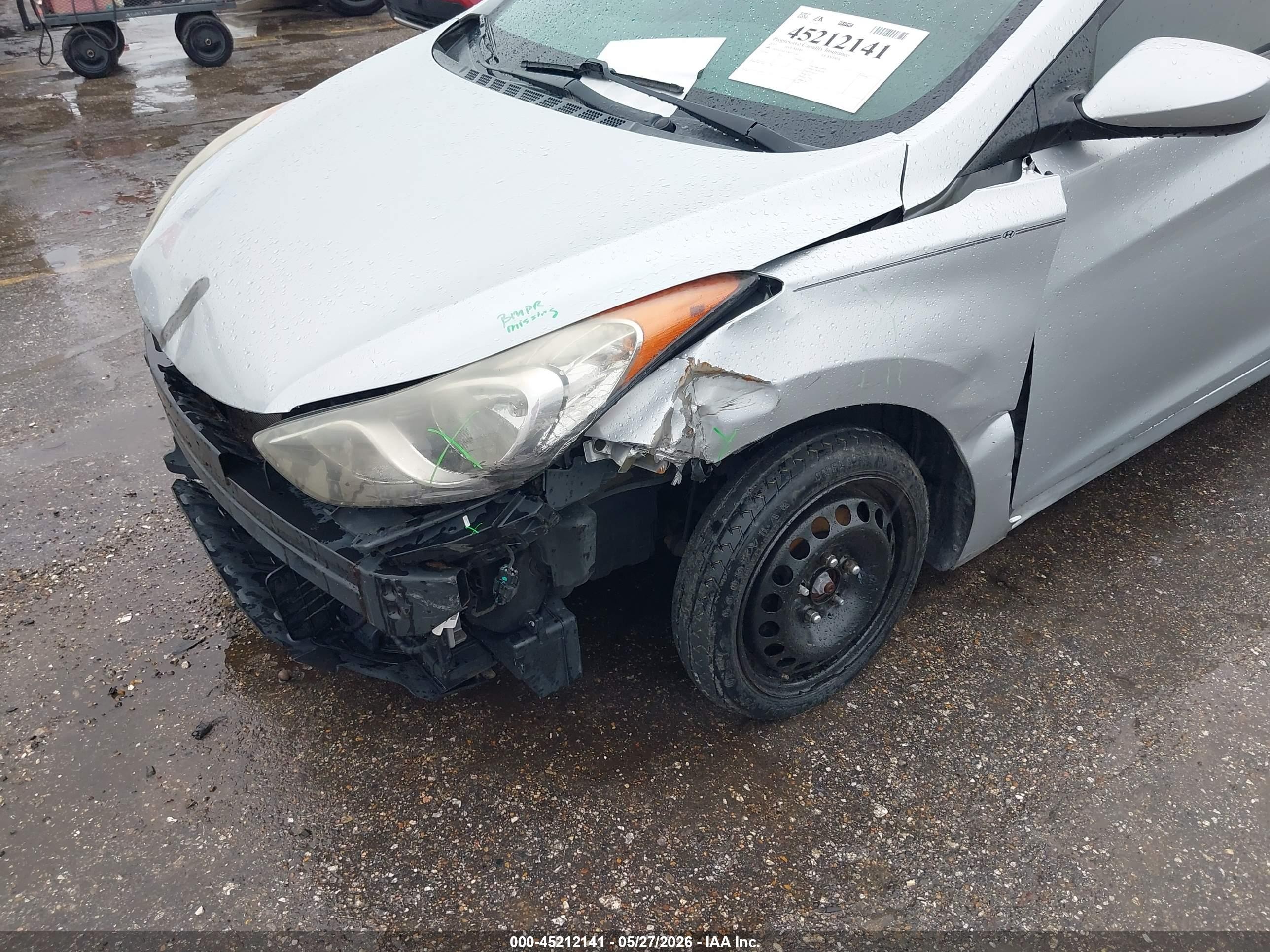 2013 Hyundai Elantra Gls Gray vin: 5NPDH4AE3DH372243