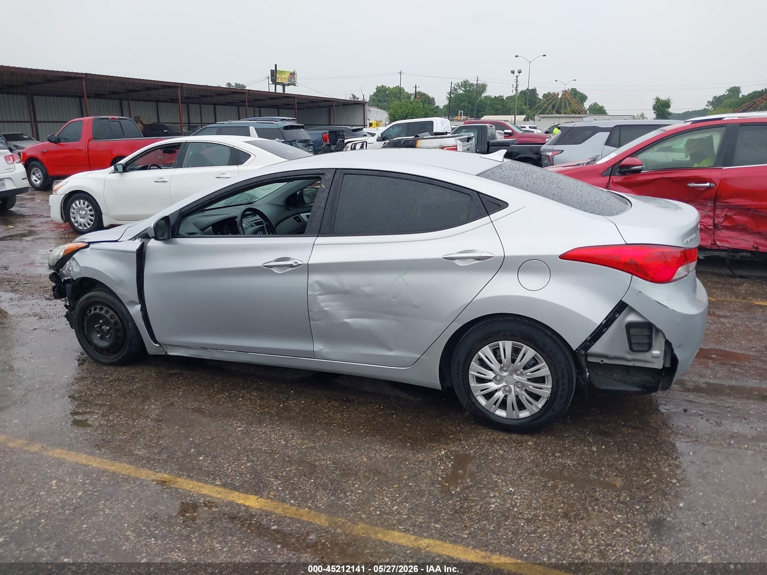 2013 Hyundai Elantra Gls Gray vin: 5NPDH4AE3DH372243