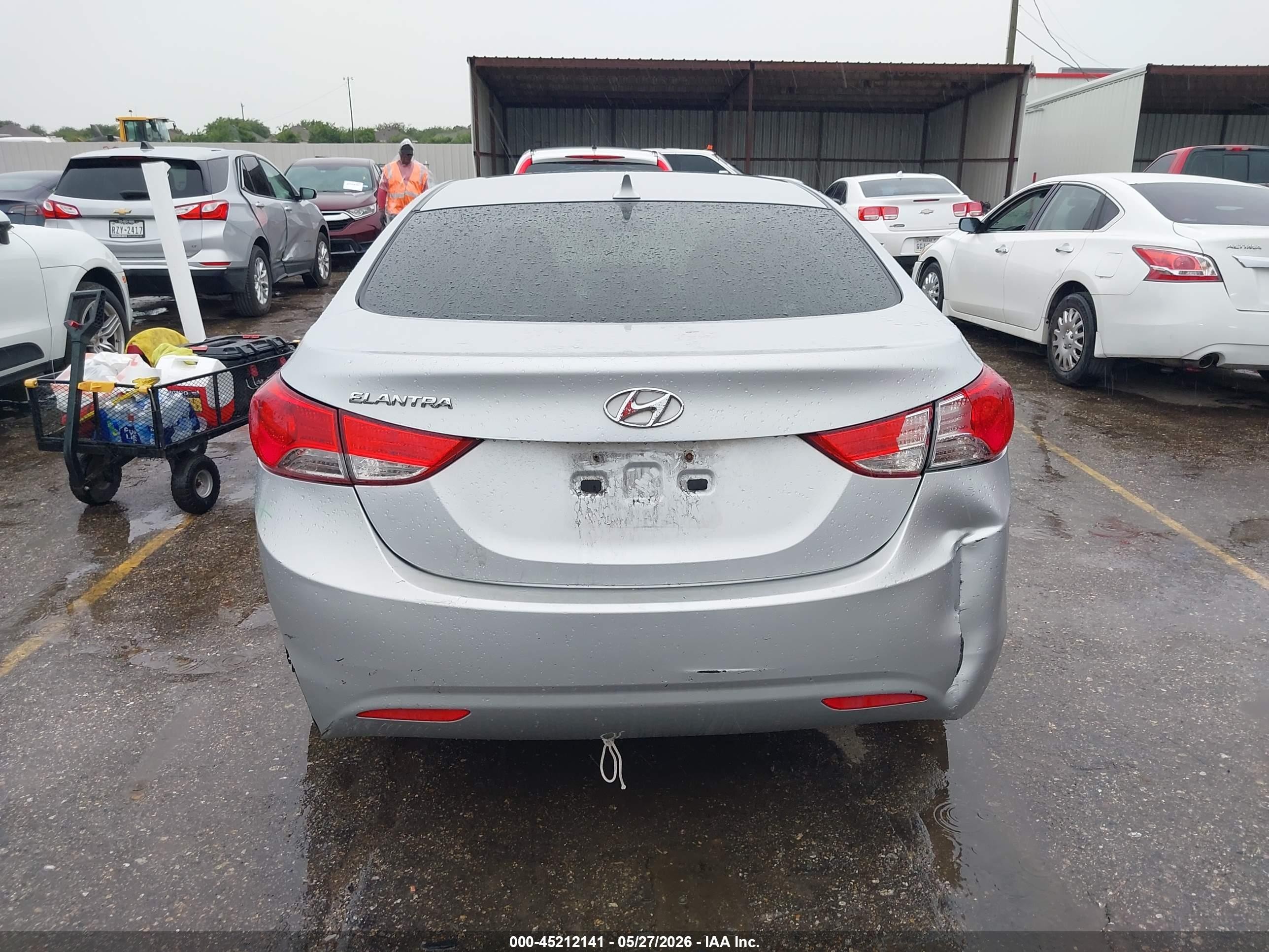 2013 Hyundai Elantra Gls Gray vin: 5NPDH4AE3DH372243