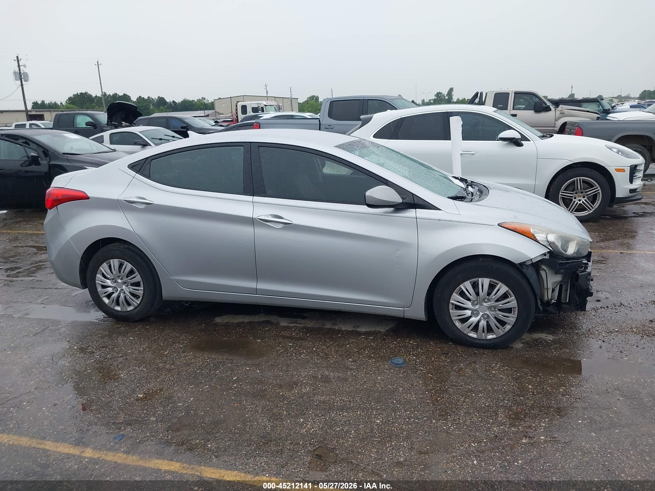 2013 Hyundai Elantra Gls Gray vin: 5NPDH4AE3DH372243