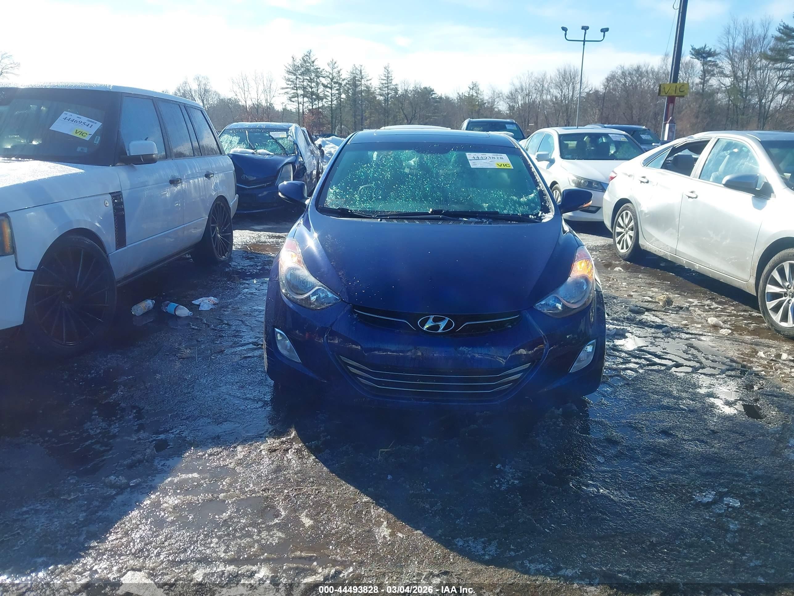 2013 Hyundai Elantra Limited Blue vin: 5NPDH4AE3DH382996