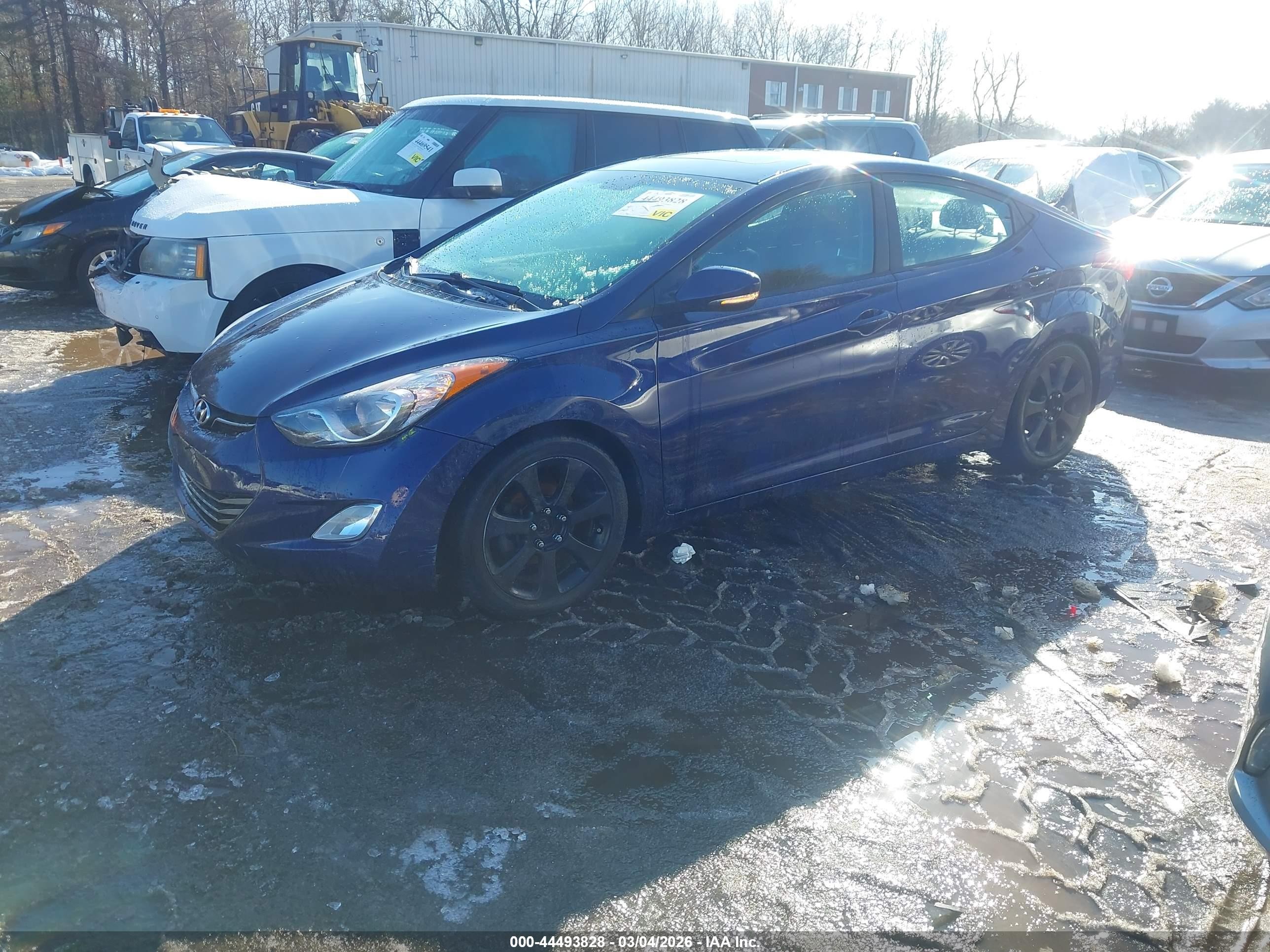 2013 Hyundai Elantra Limited Blue vin: 5NPDH4AE3DH382996
