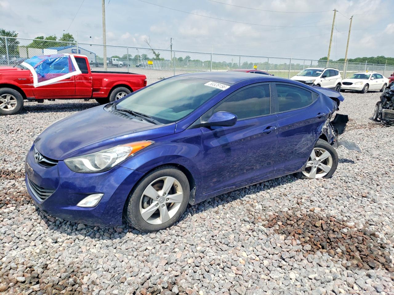 2013 Hyundai Elantra Gls Blue vin: 5NPDH4AE3DH383033