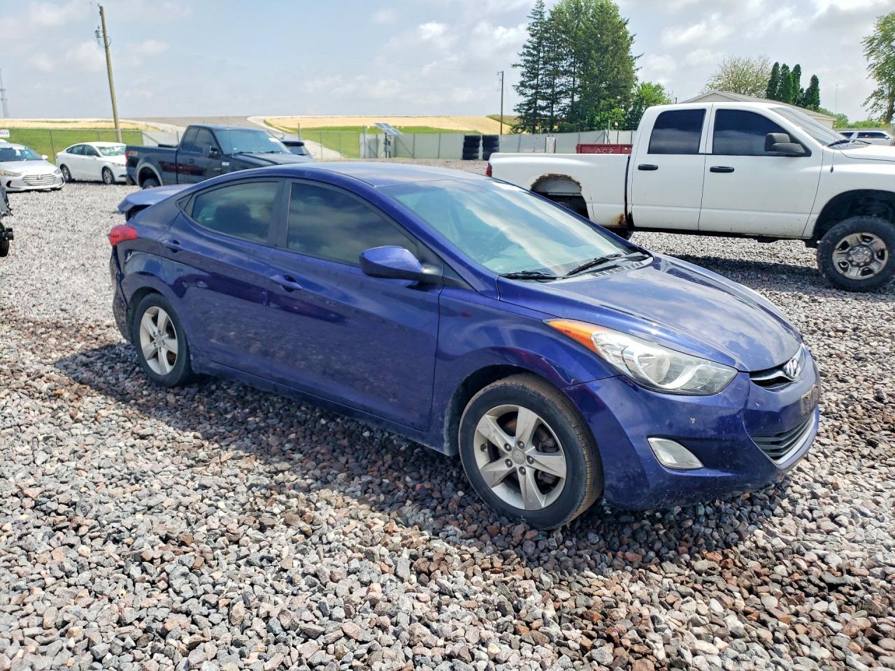 2013 Hyundai Elantra Gls Blue vin: 5NPDH4AE3DH383033