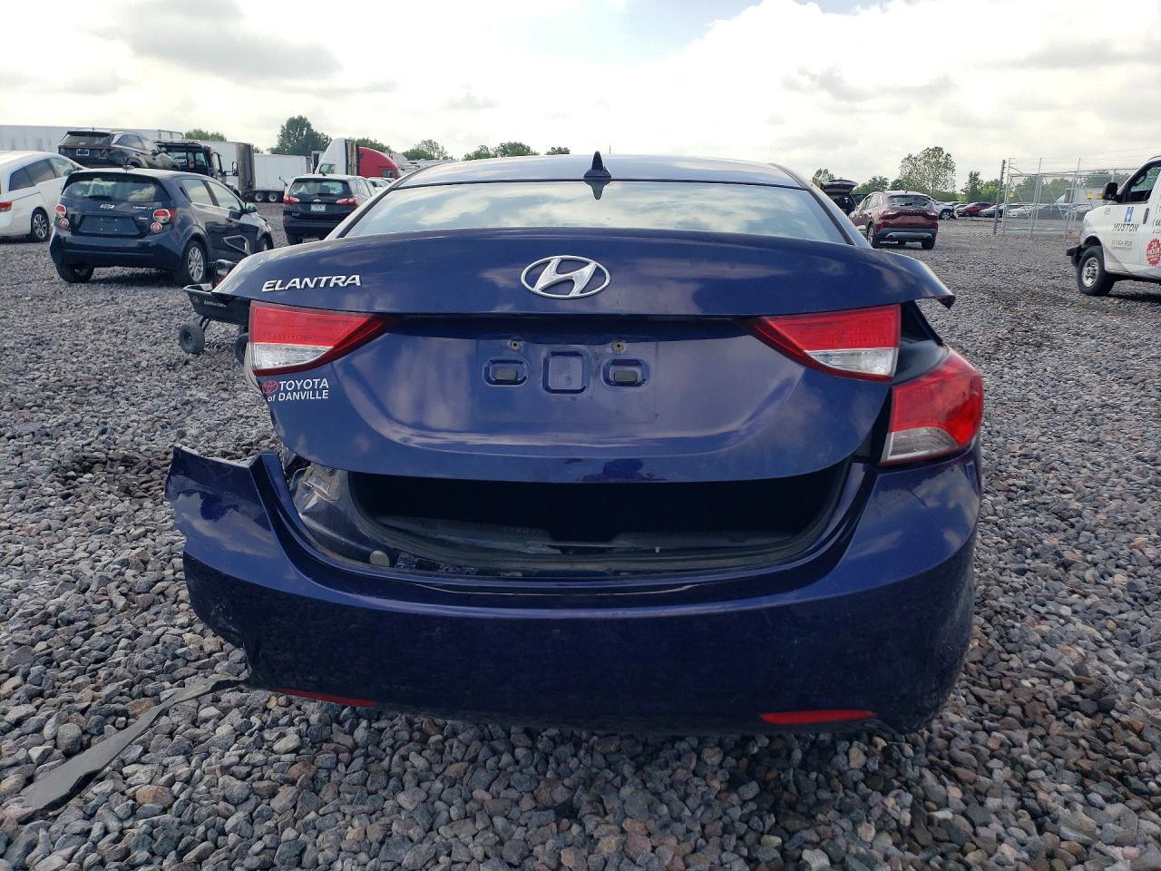 2013 Hyundai Elantra Gls Blue vin: 5NPDH4AE3DH383033