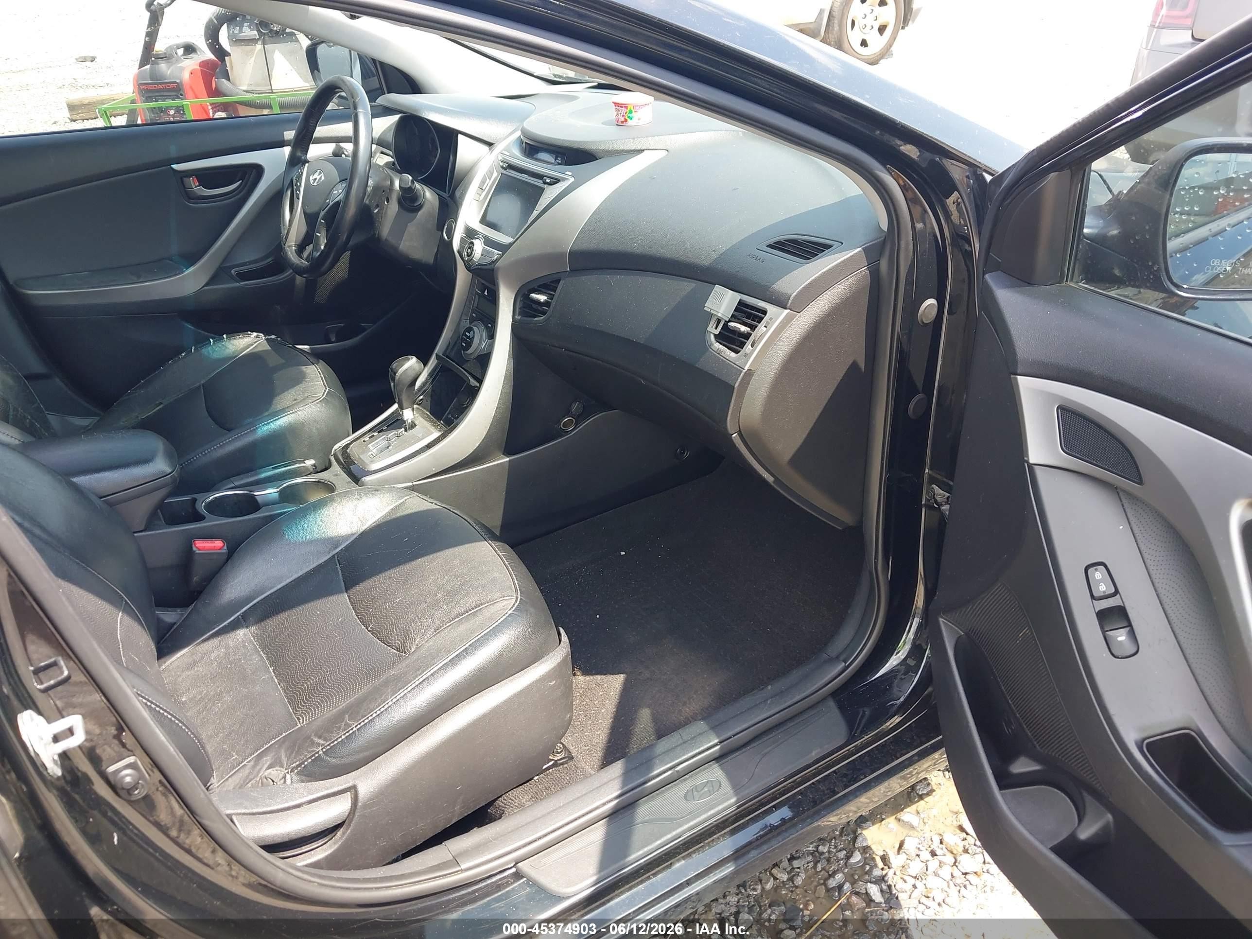 2013 Hyundai Elantra Limited Black vin: 5NPDH4AE3DH386806