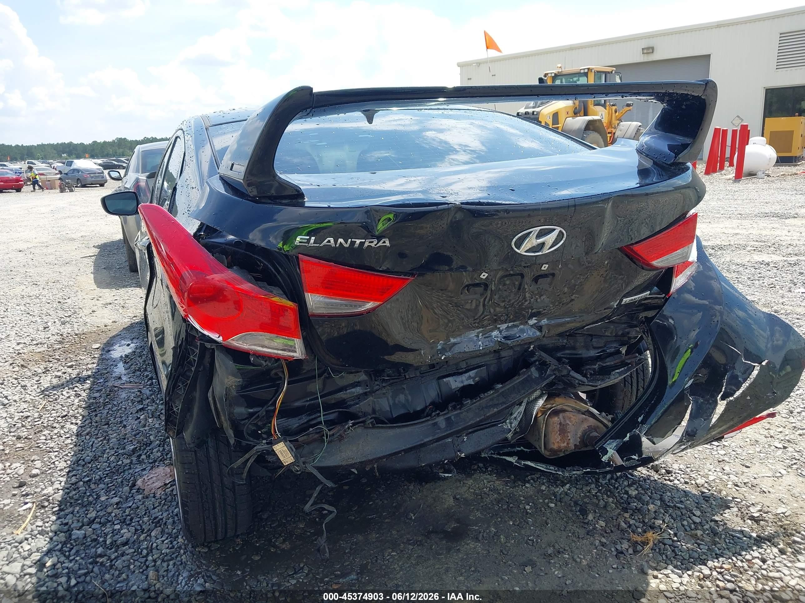 2013 Hyundai Elantra Limited Black vin: 5NPDH4AE3DH386806