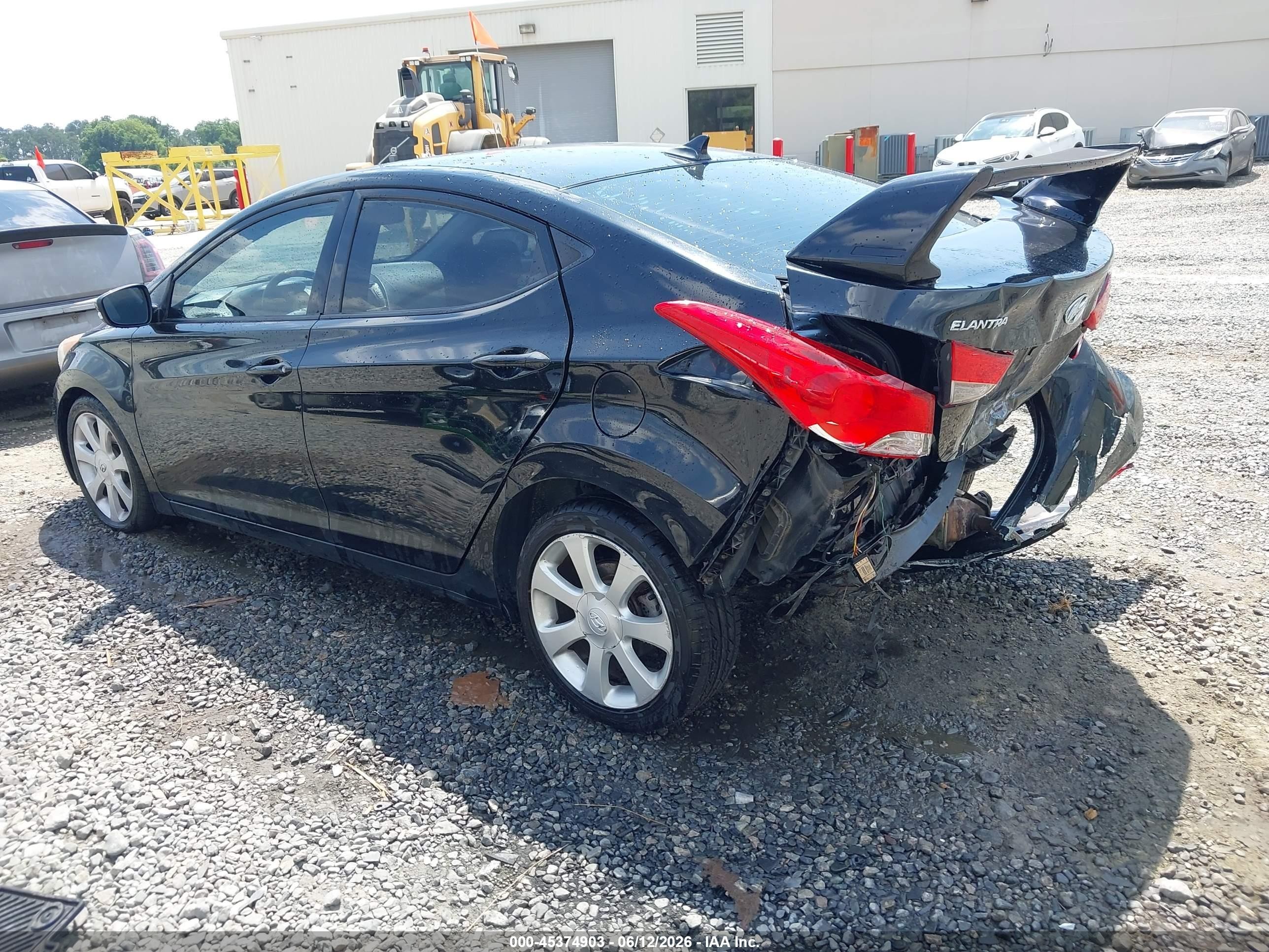 2013 Hyundai Elantra Limited Black vin: 5NPDH4AE3DH386806