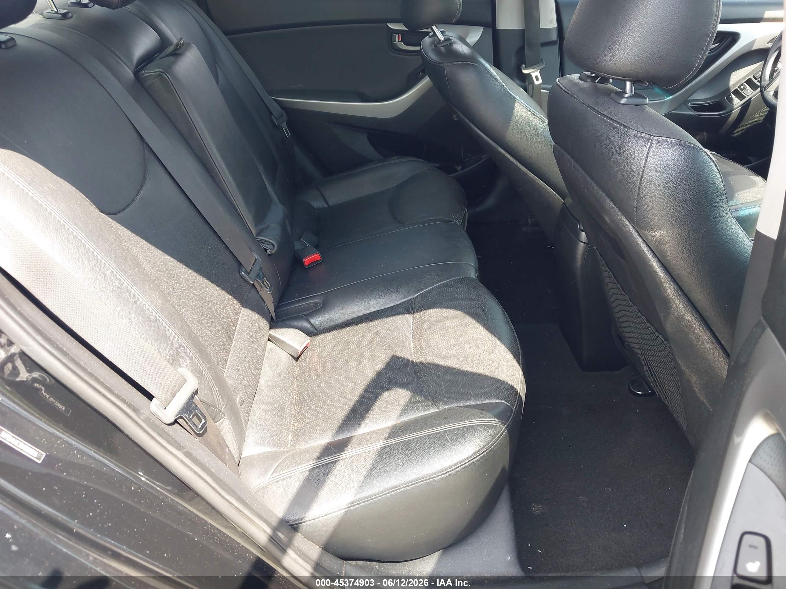 2013 Hyundai Elantra Limited Black vin: 5NPDH4AE3DH386806