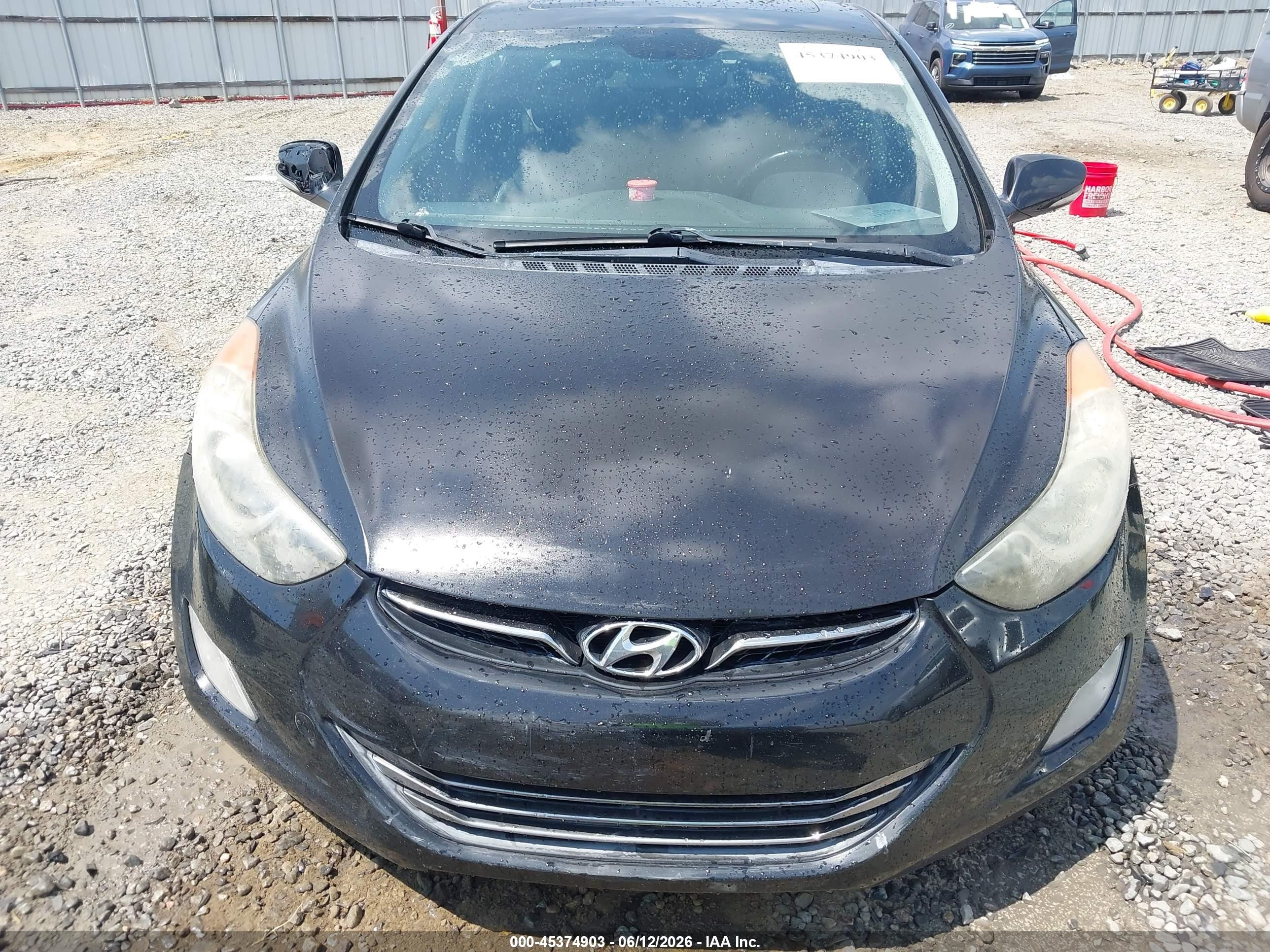 2013 Hyundai Elantra Limited Black vin: 5NPDH4AE3DH386806