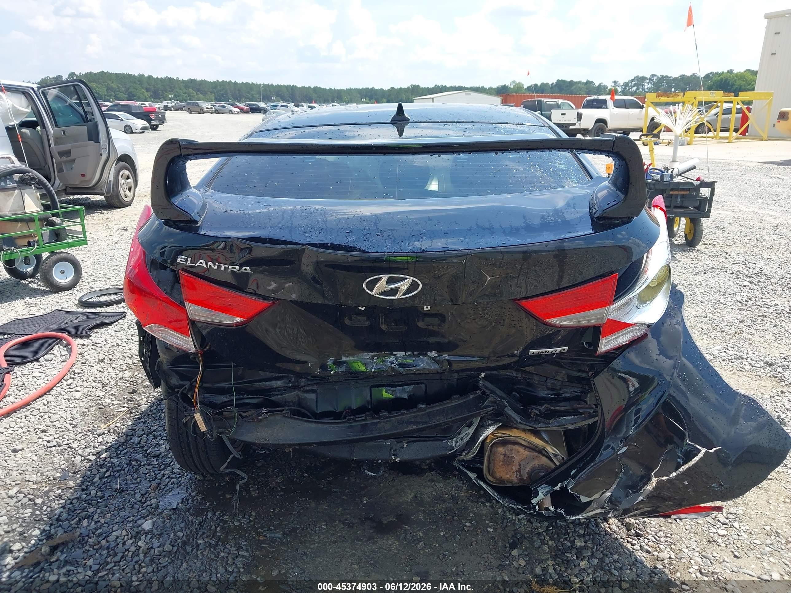 2013 Hyundai Elantra Limited Black vin: 5NPDH4AE3DH386806