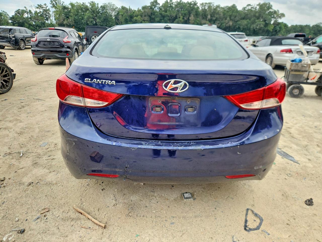 2013 Hyundai Elantra Gls Синий vin: 5NPDH4AE3DH387616