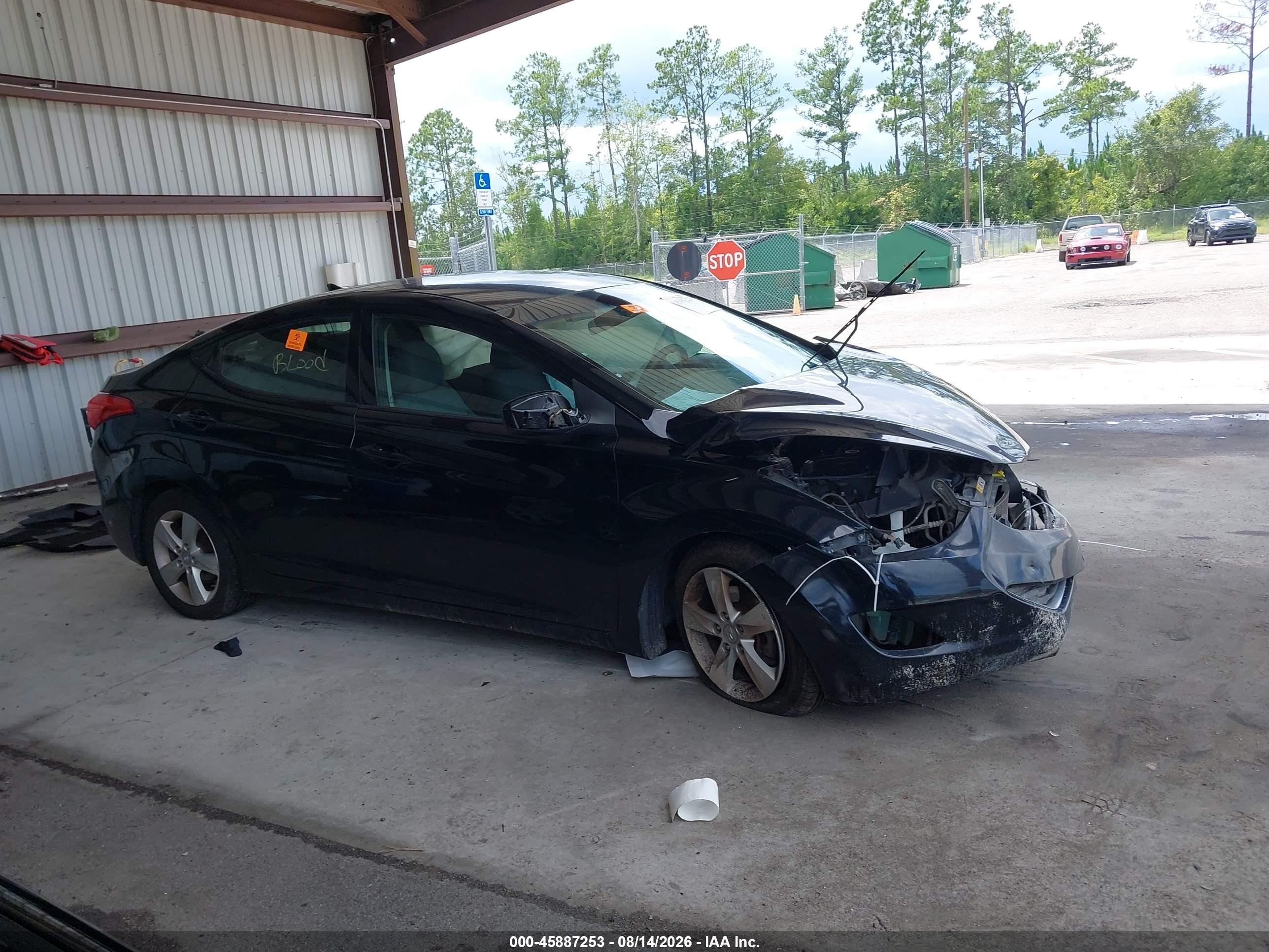 2013 Hyundai Elantra Gls Черный vin: 5NPDH4AE3DH388782
