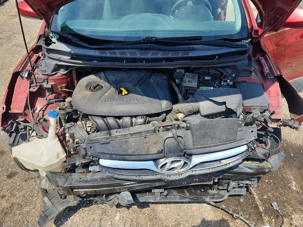 2013 Hyundai Elantra Gls Red vin: 5NPDH4AE3DH390824