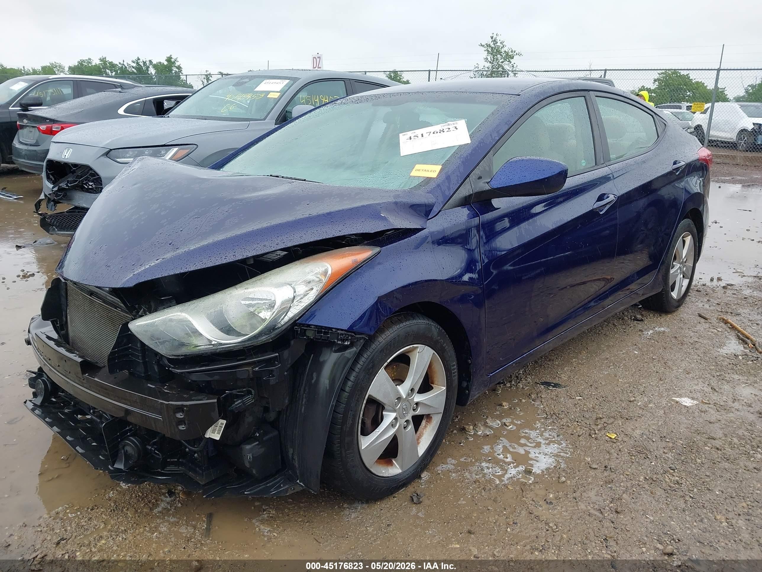 2013 Hyundai Elantra Gls Blue vin: 5NPDH4AE3DH392329