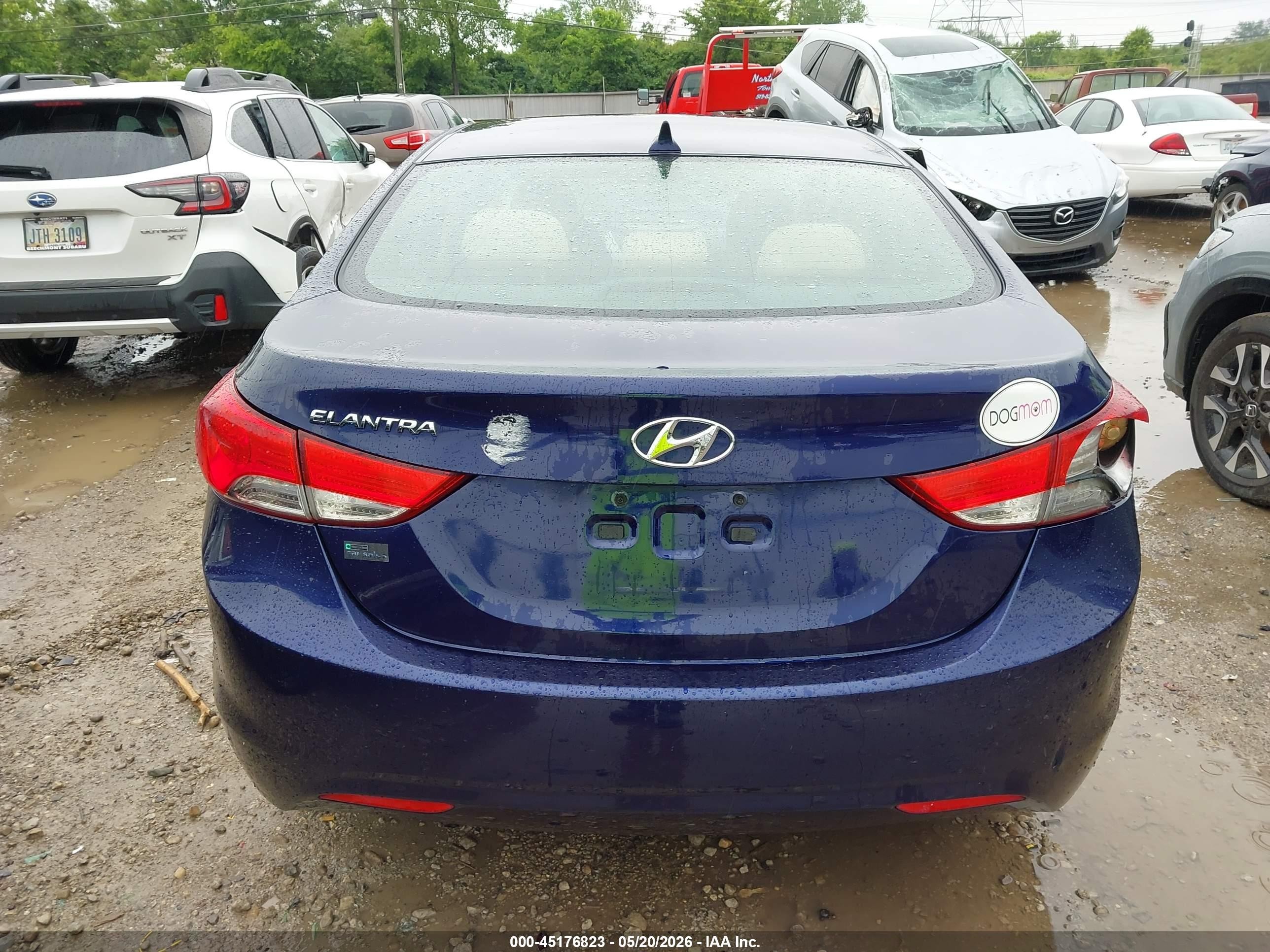 2013 Hyundai Elantra Gls Blue vin: 5NPDH4AE3DH392329
