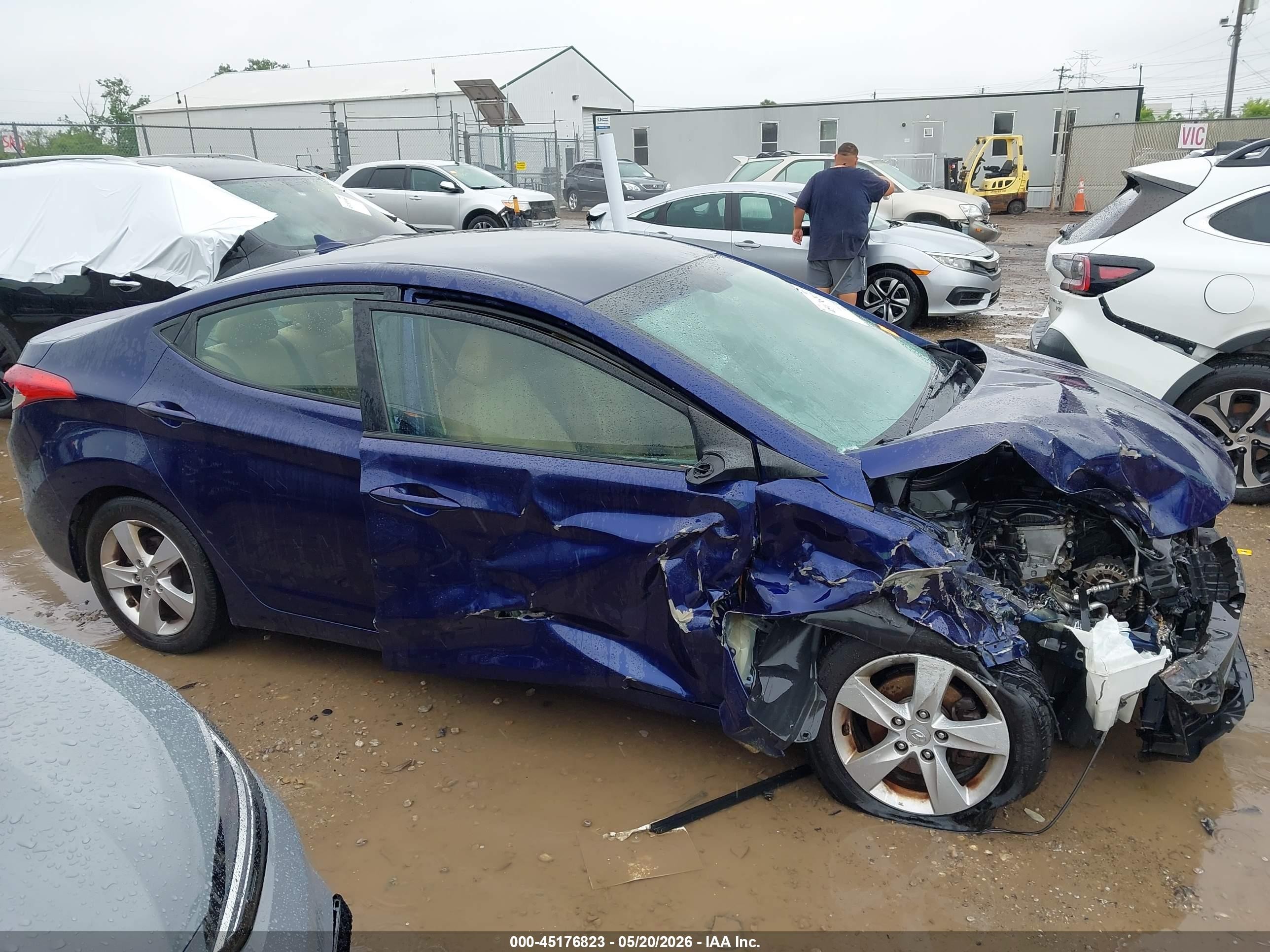 2013 Hyundai Elantra Gls Blue vin: 5NPDH4AE3DH392329