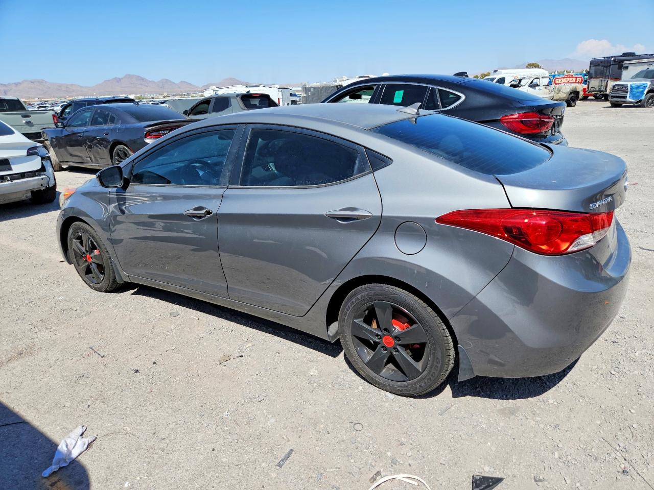 2013 Hyundai Elantra Gls Gray vin: 5NPDH4AE3DH393397