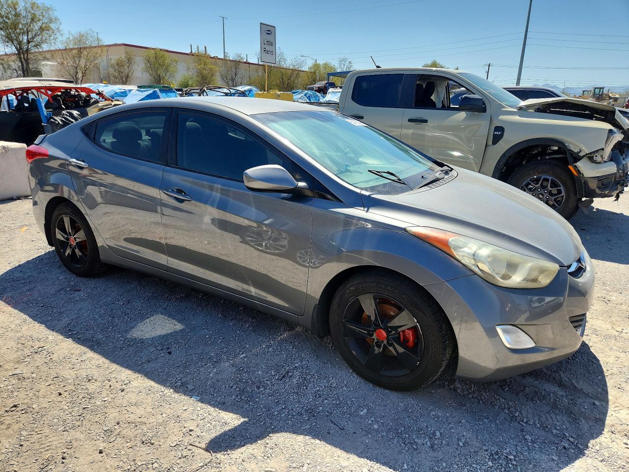 2013 Hyundai Elantra Gls Gray vin: 5NPDH4AE3DH393397