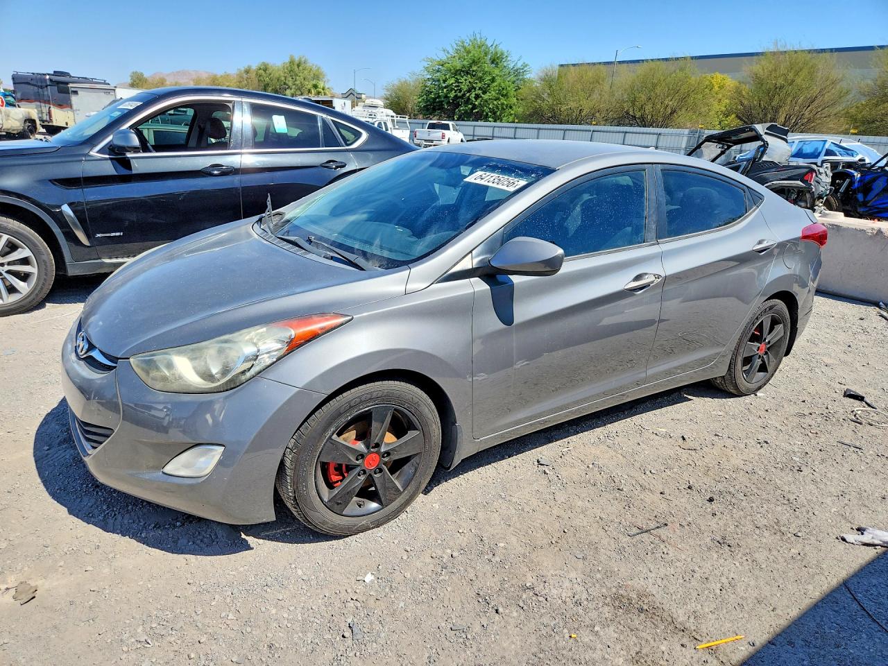 2013 Hyundai Elantra Gls Gray vin: 5NPDH4AE3DH393397