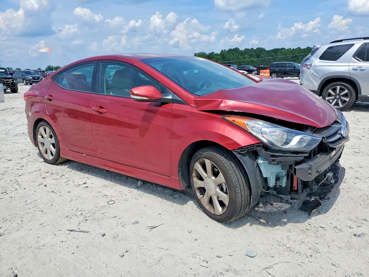2013 Hyundai Elantra Limited Red vin: 5NPDH4AE3DH399152