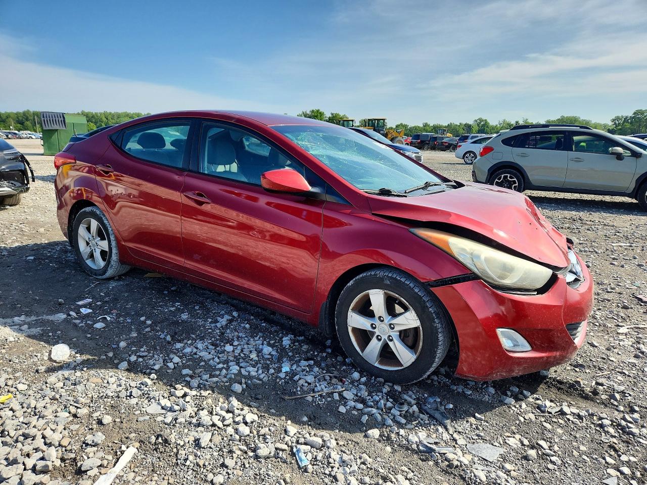 2013 Hyundai Elantra Gls Red vin: 5NPDH4AE3DH401417