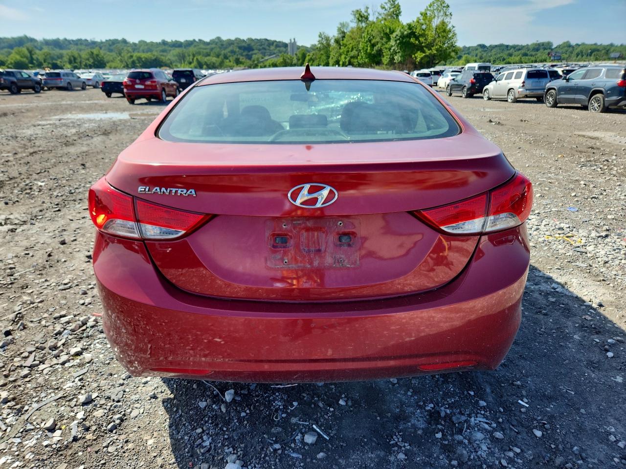2013 Hyundai Elantra Gls Red vin: 5NPDH4AE3DH401417