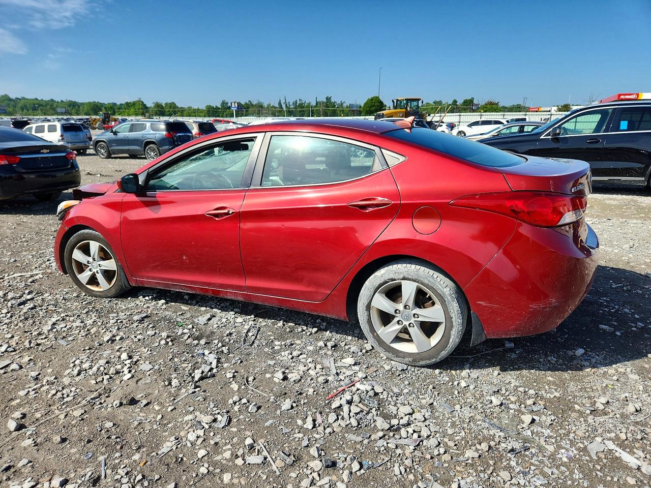 2013 Hyundai Elantra Gls Red vin: 5NPDH4AE3DH401417