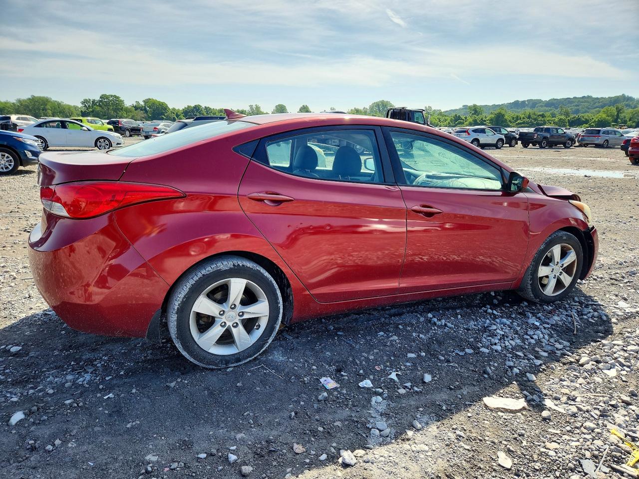 2013 Hyundai Elantra Gls Red vin: 5NPDH4AE3DH401417