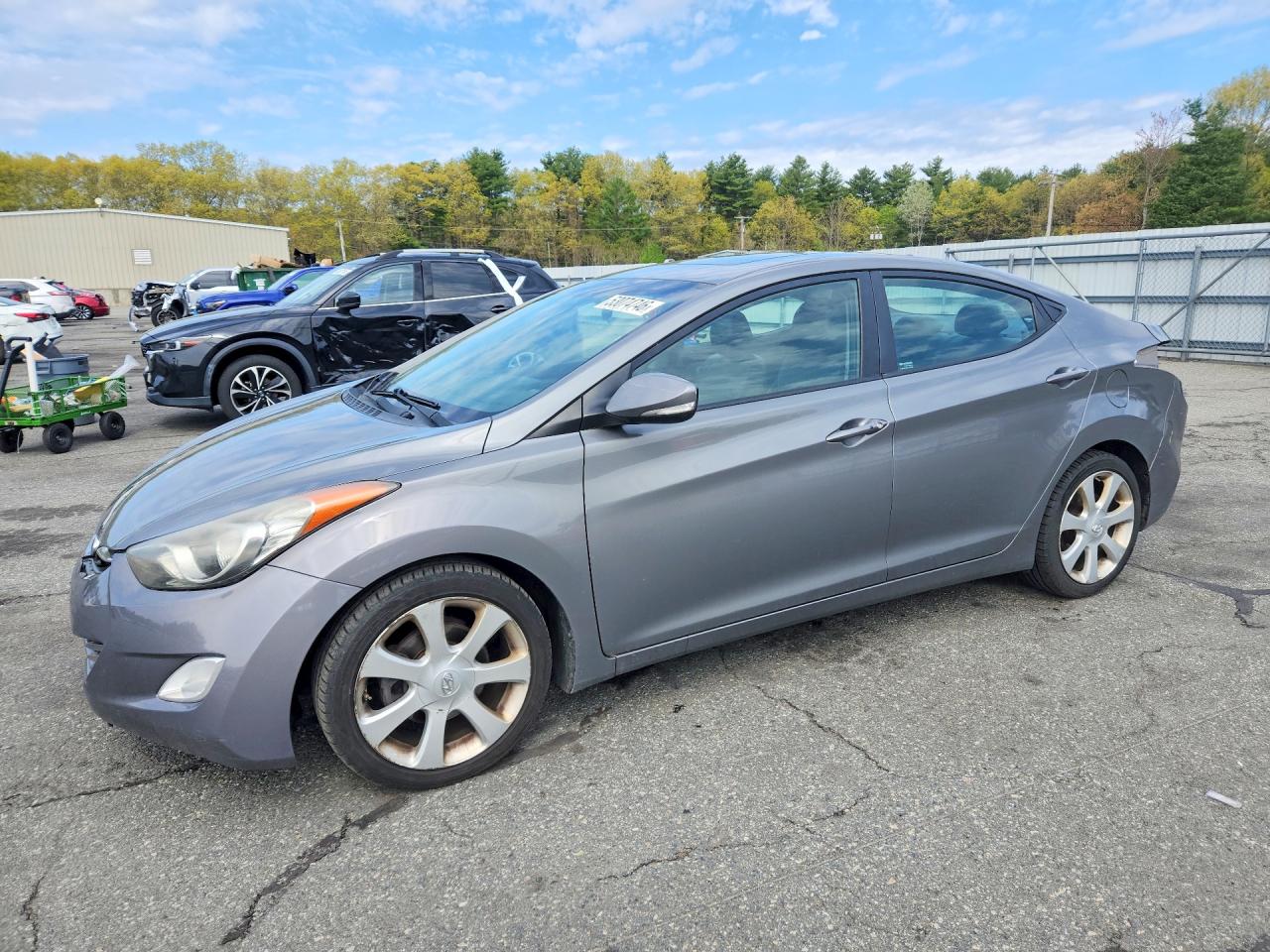 2013 Hyundai Elantra Limited Gray vin: 5NPDH4AE3DH408299