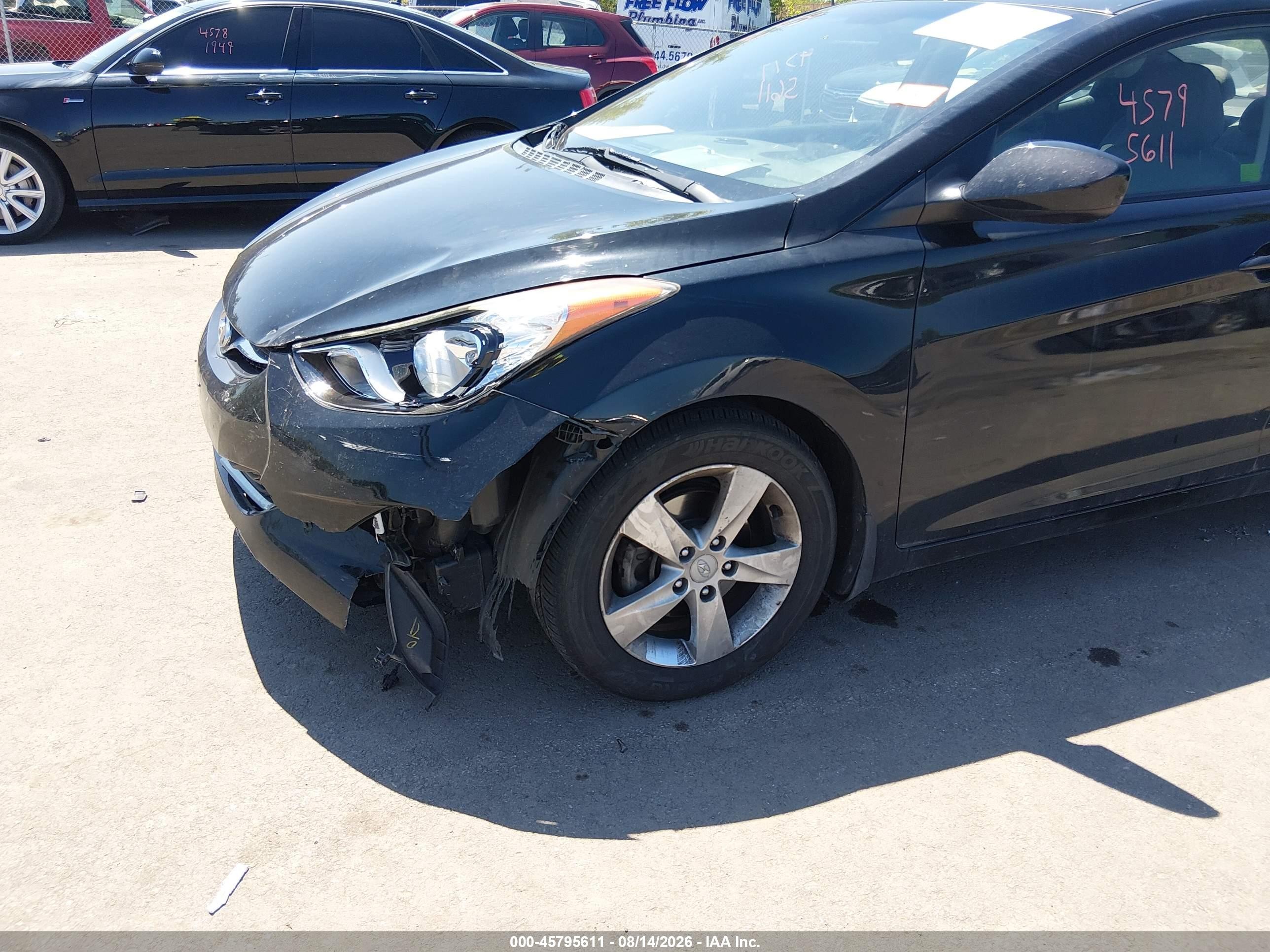 2013 Hyundai Elantra Gls Black vin: 5NPDH4AE3DH412238