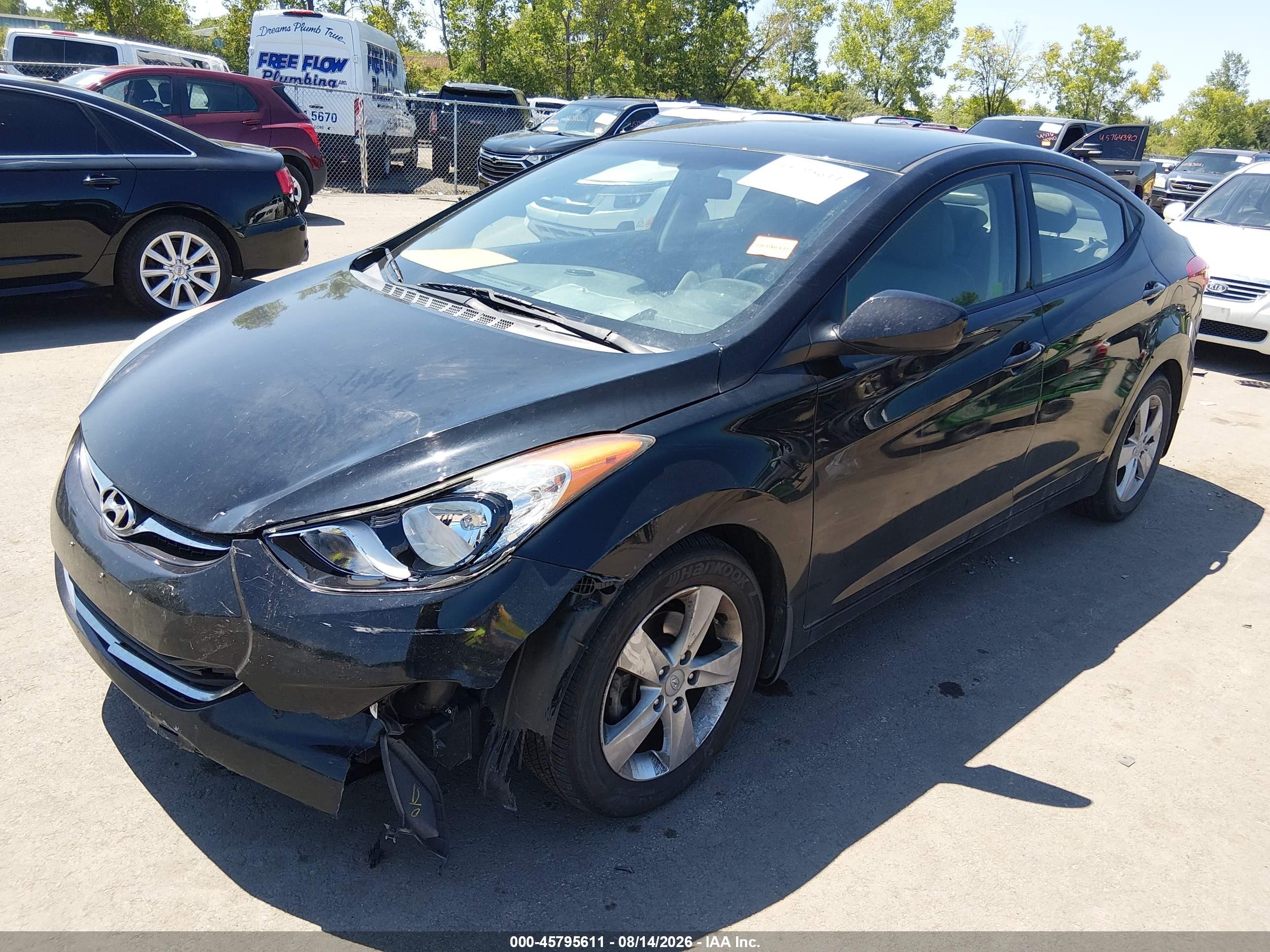 2013 Hyundai Elantra Gls Black vin: 5NPDH4AE3DH412238