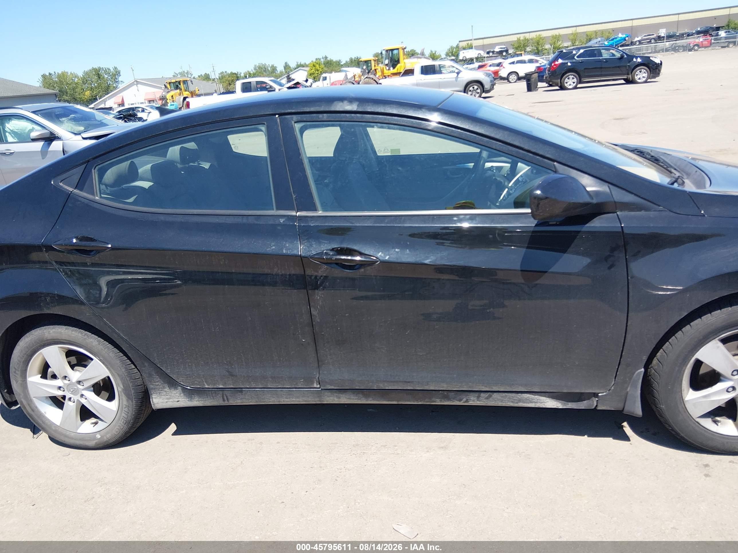 2013 Hyundai Elantra Gls Black vin: 5NPDH4AE3DH412238